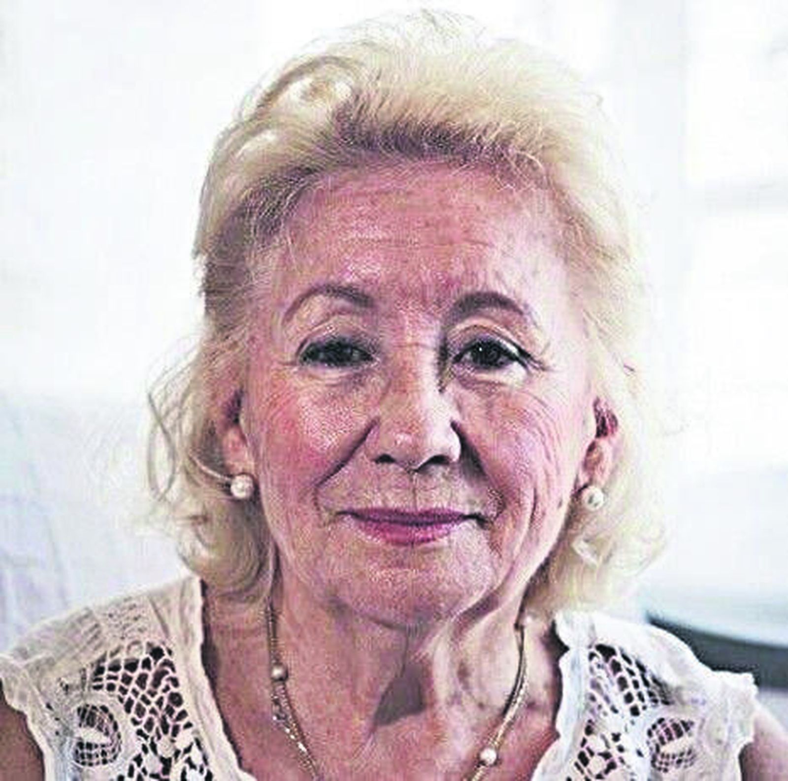 Celestina González, nieta de María Hormigo Reina.