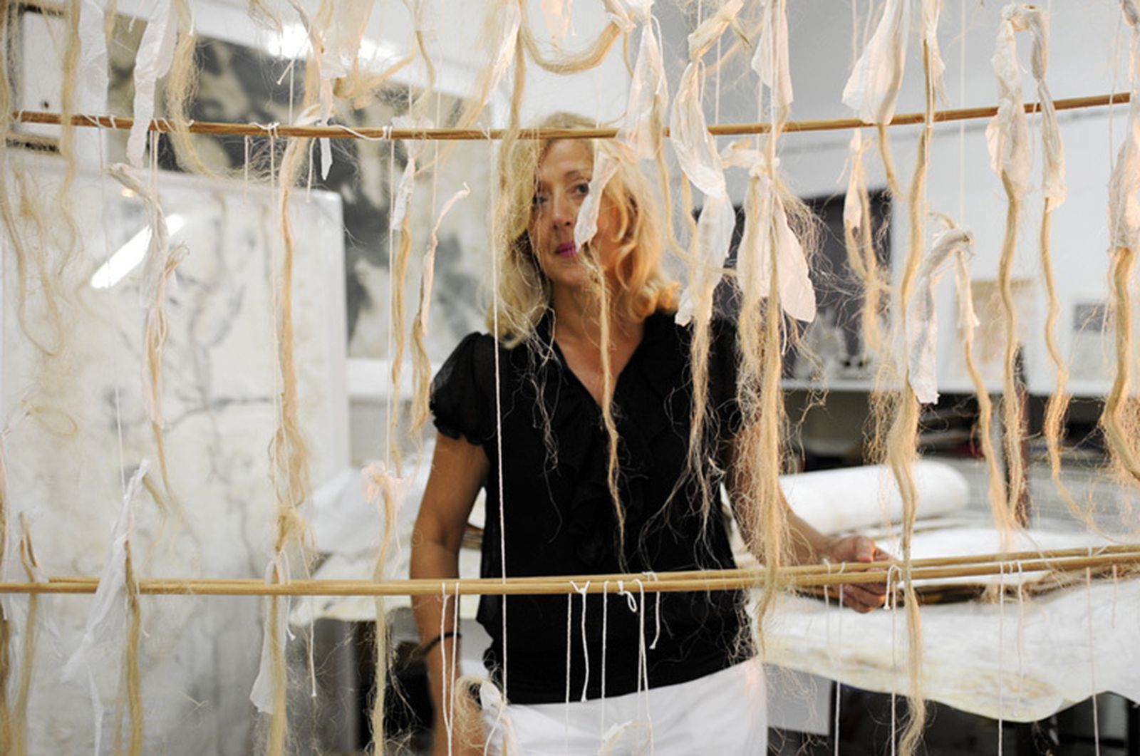 La artista portuguesa Graça Pereira Coutinho, que expone en la Fundación Tres Culturas 'Sentir la Tierra'.