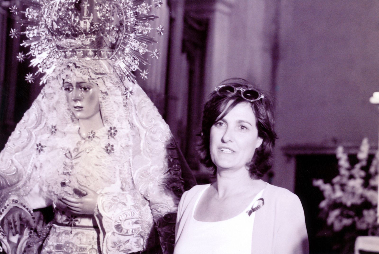 Junto a la Esperanza Macarena.