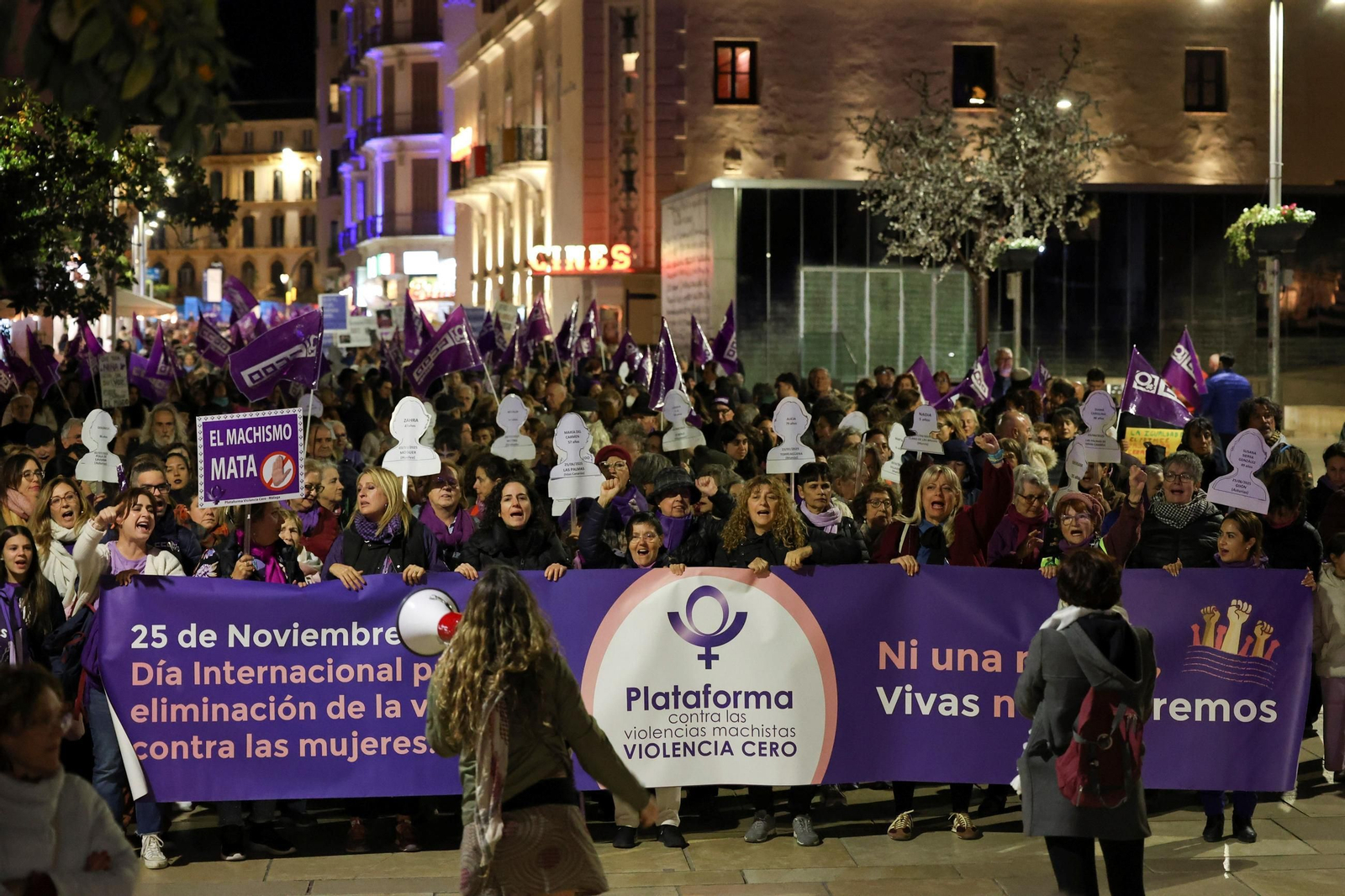 La manifestación del 25N en Málaga, en imágenes