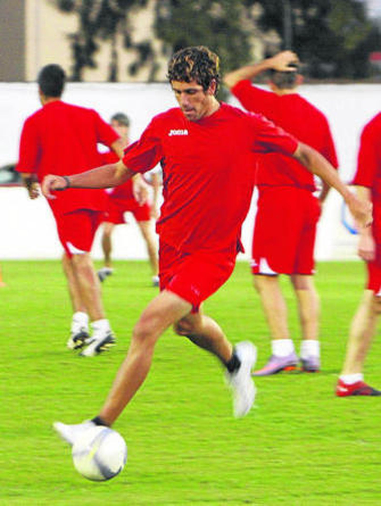 Romero, durante un entrenamiento.