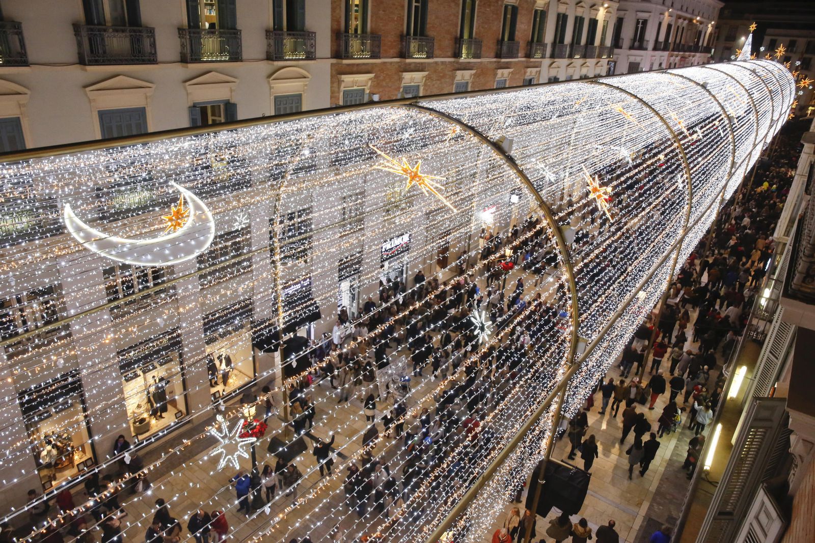 Encendido del alumbrado de Navidad en Málaga