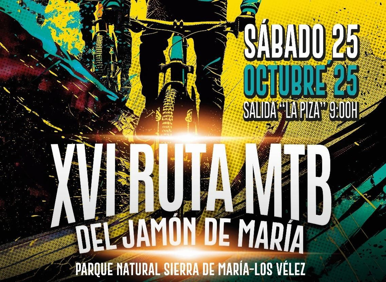 Cartel de la XVI Ruta BTT del Jamón de María que se celebrará el próximo 25 de octubre en la localidad almeriense.