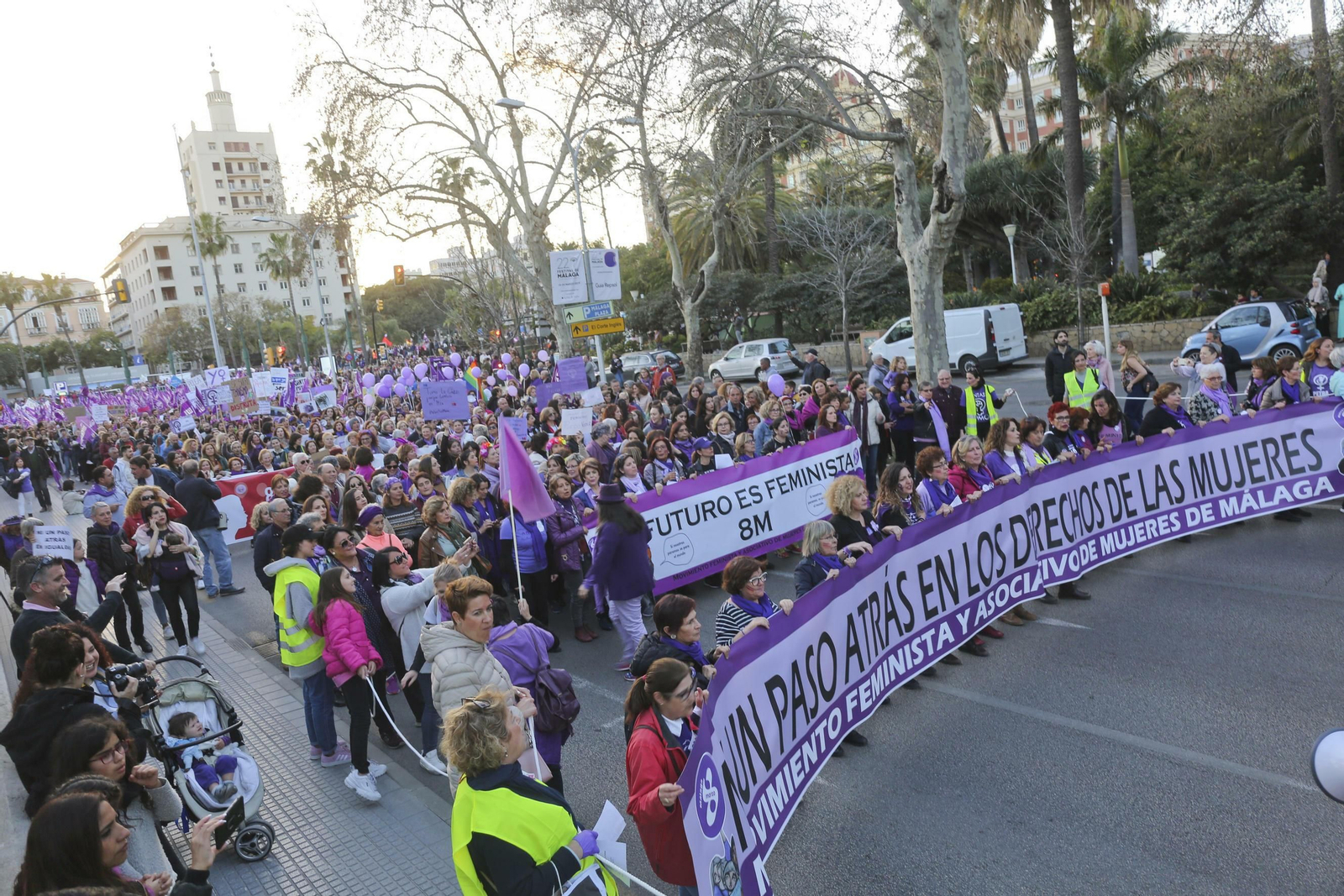Las imágenes de la manifestación del Día de la Mujer en Málaga