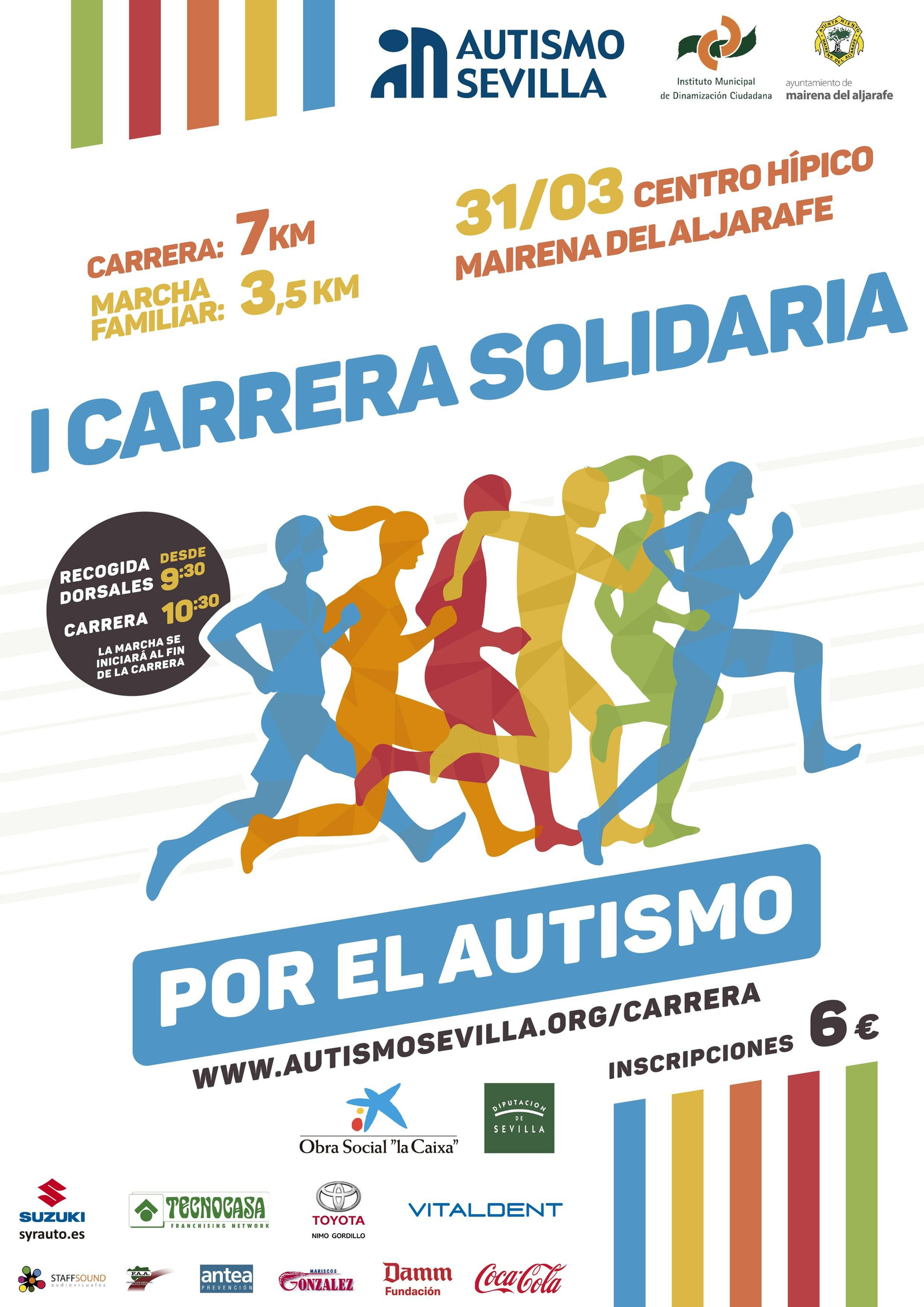 Cartel de la I Carrera Autismo Sevilla.