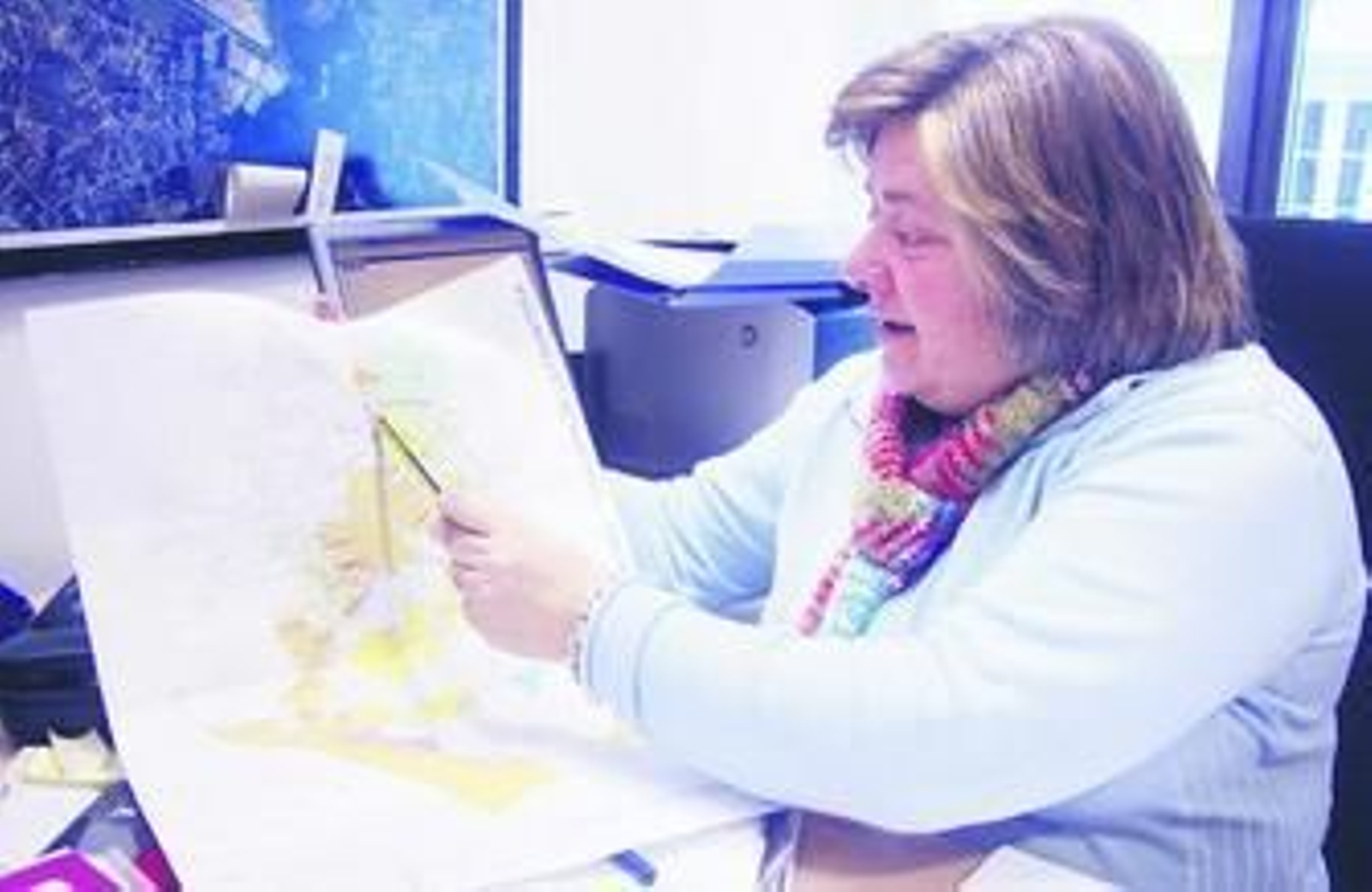 La delegada municipal de Urbanismo, Cándida Verdier, señala los puntos del término afectados por el proceso de regularización.