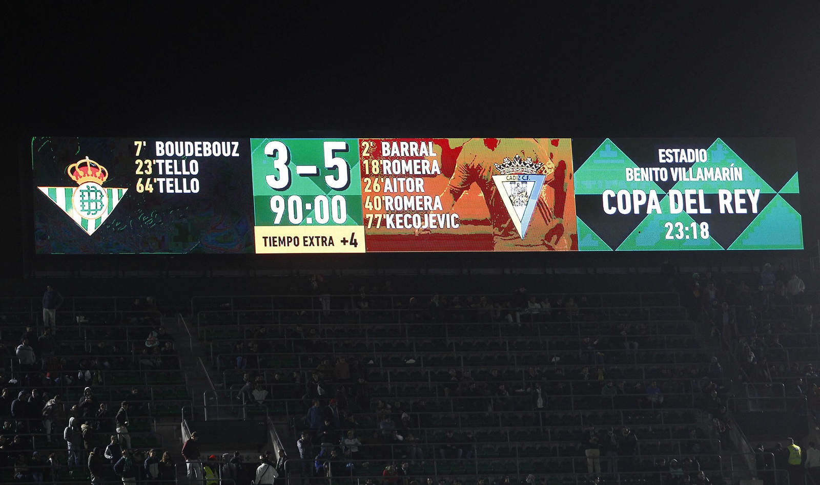 Las imágenes del Betis-Cádiz de Copa