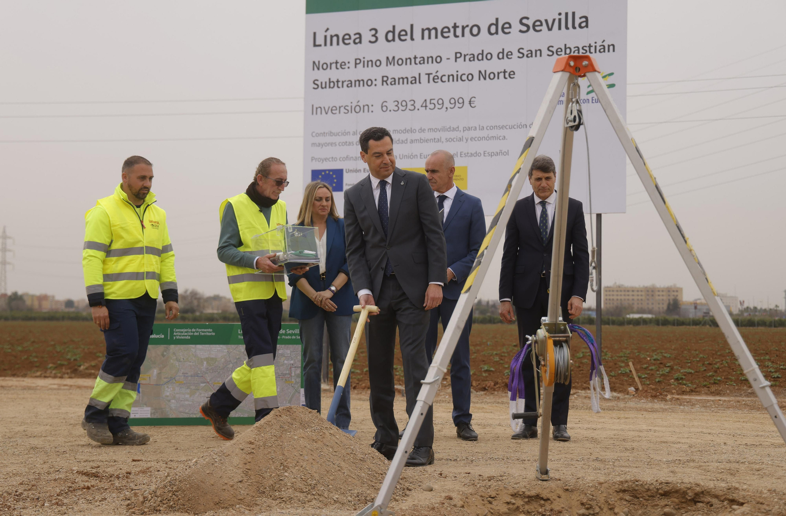 Primera piedra de la línea 3 del Metro de Sevilla, todas las imágenes