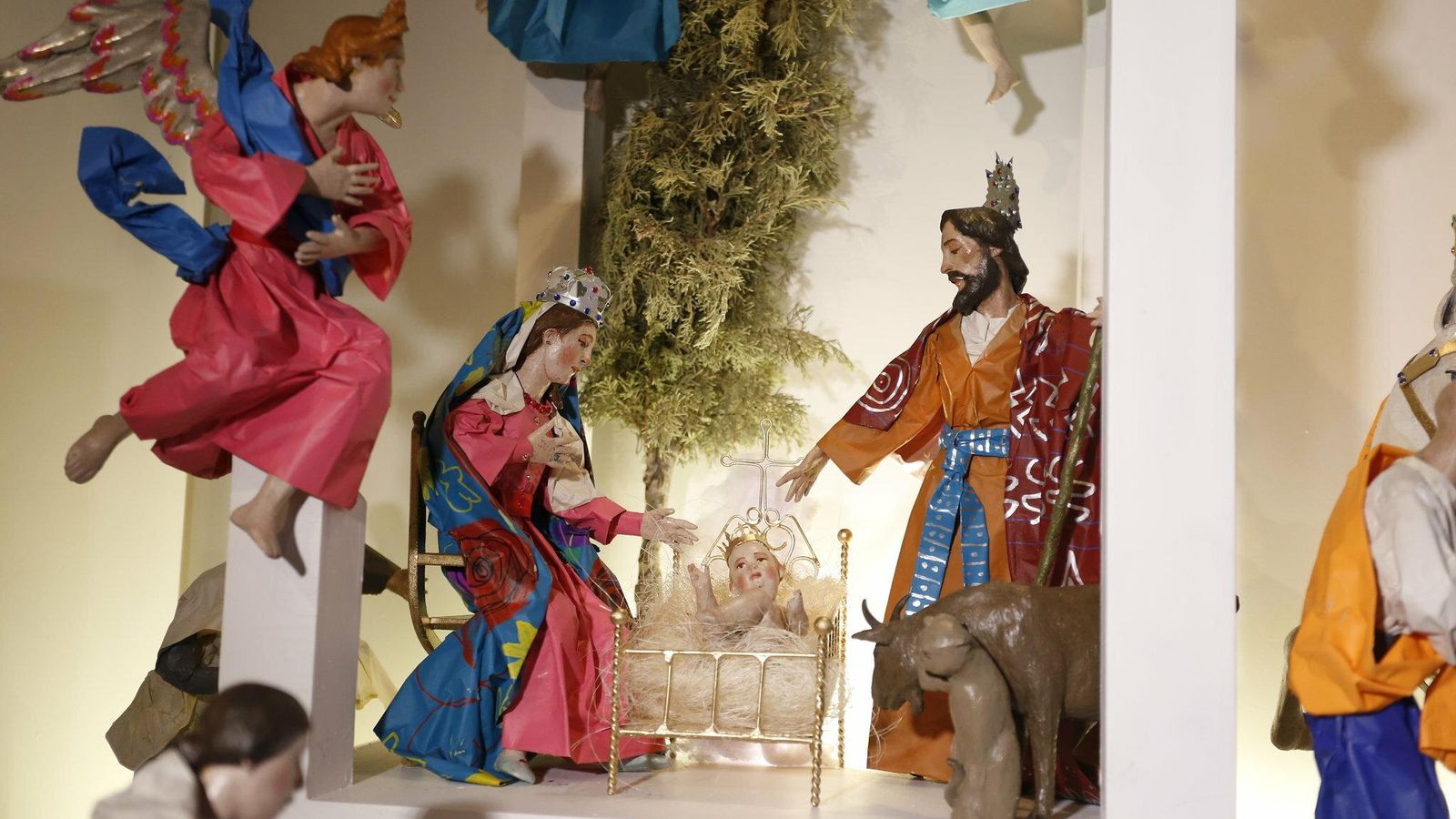 Una de las escenas del Belén Imaginado de Autismo Sevilla en CaixaBank.