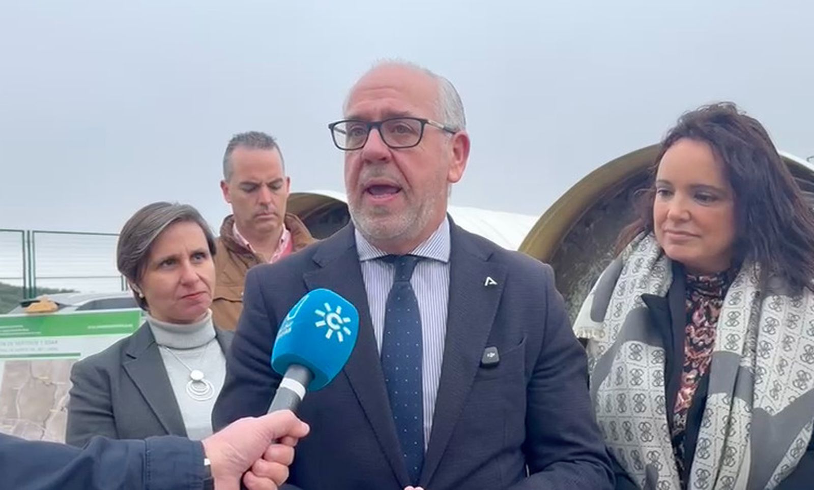 Jesús Estrella, en la inauguración de la depuradora de Fuerte del Rey.