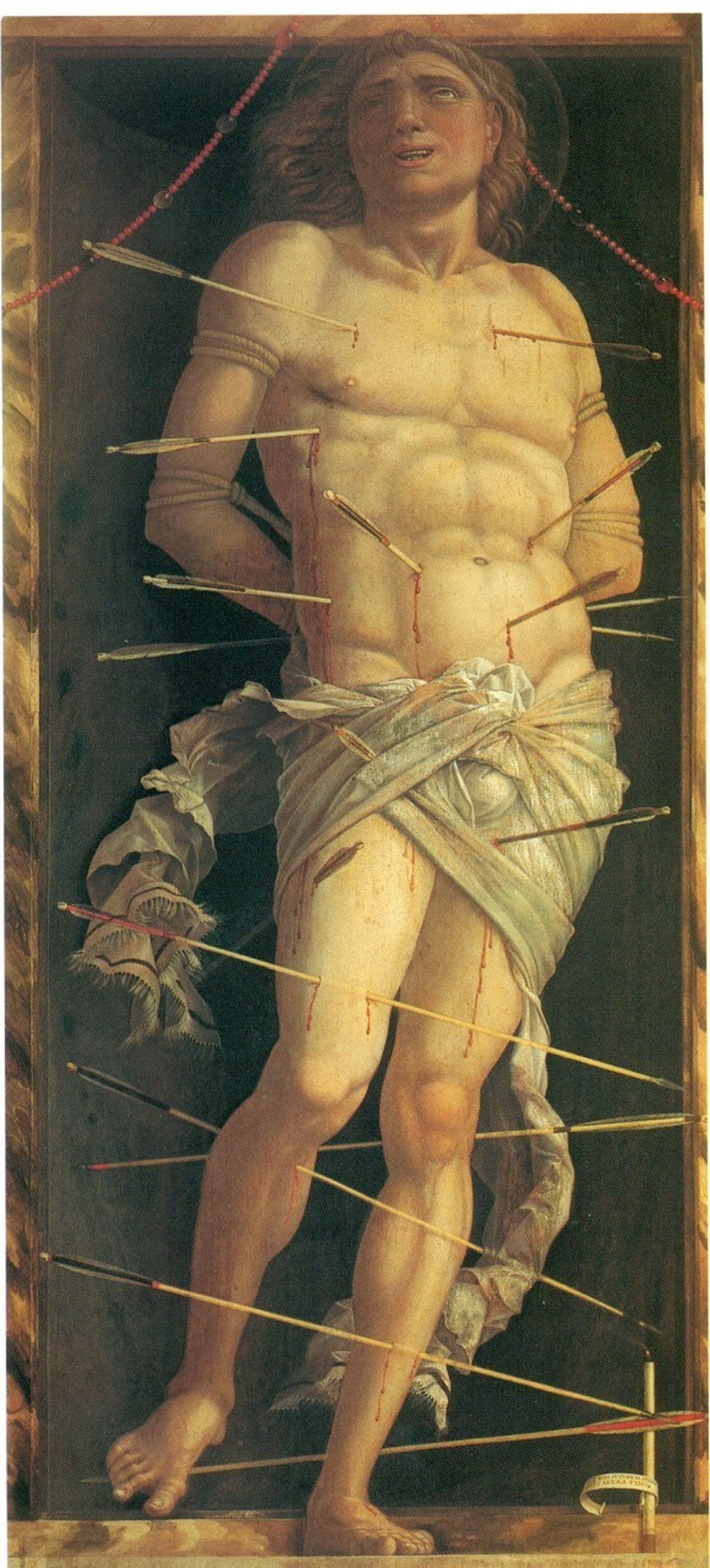 La última de las versiones de Mantegna de San Sebastián, que puede verse en Venecia.