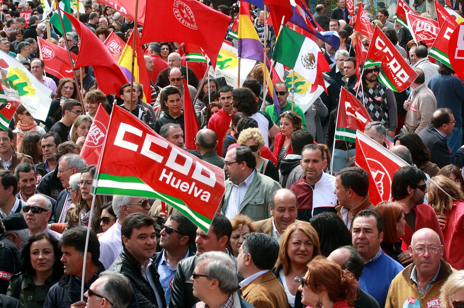 Manifestación de Comisiones Obreras, imagen de archivo.