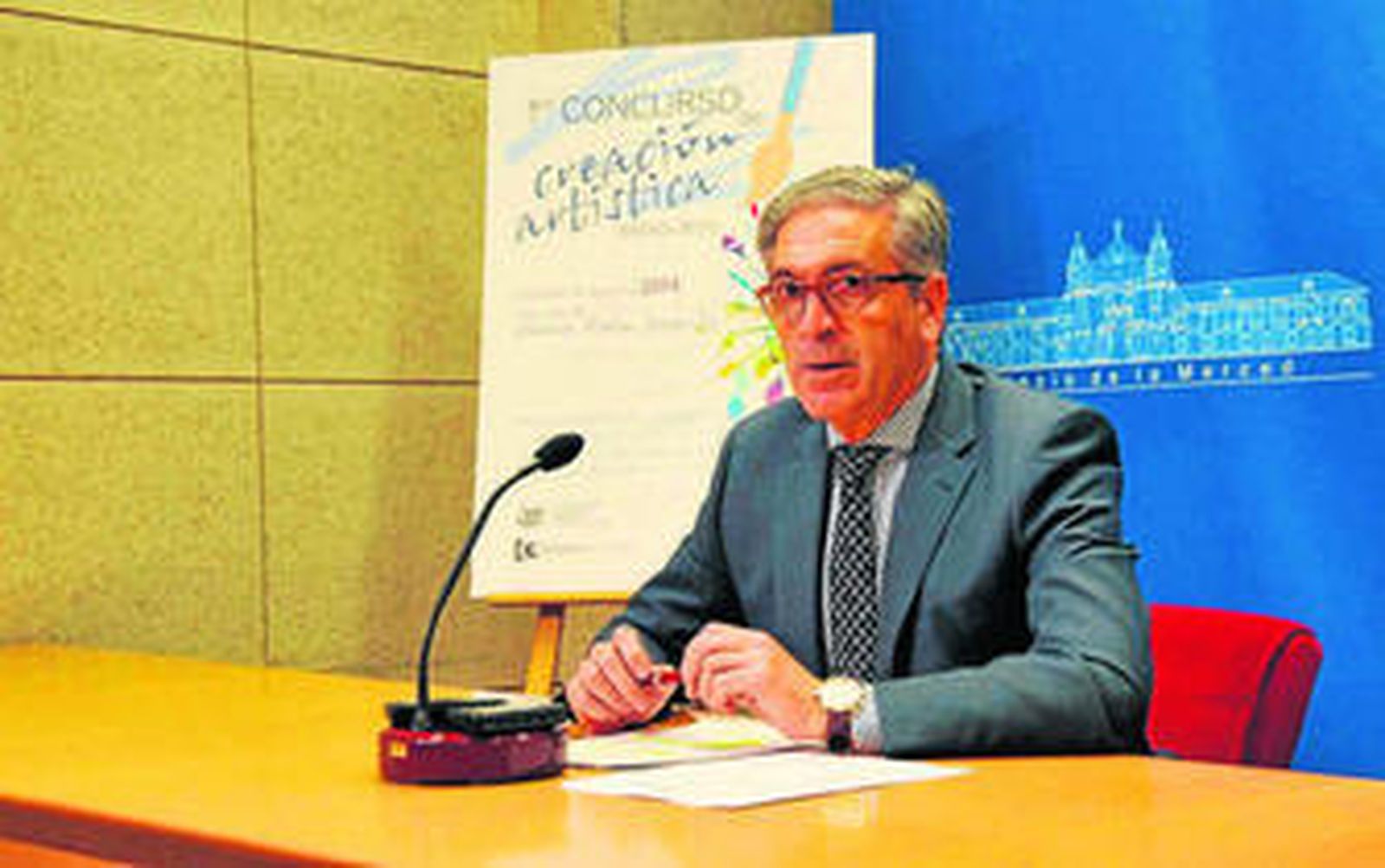 Antonio Pineda, ayer, en la Diputación.