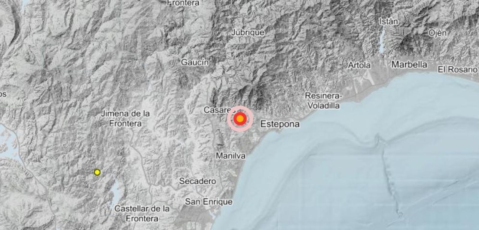Ubicación del terremoto.