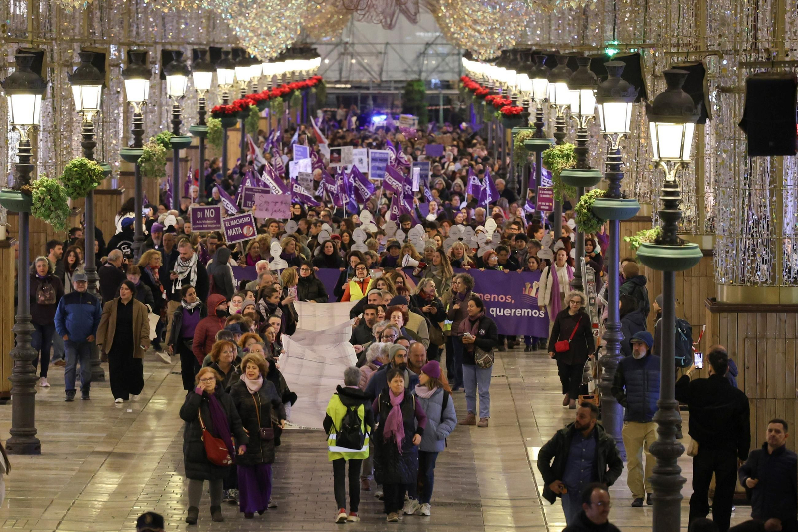 La manifestación del 25N en Málaga, en imágenes
