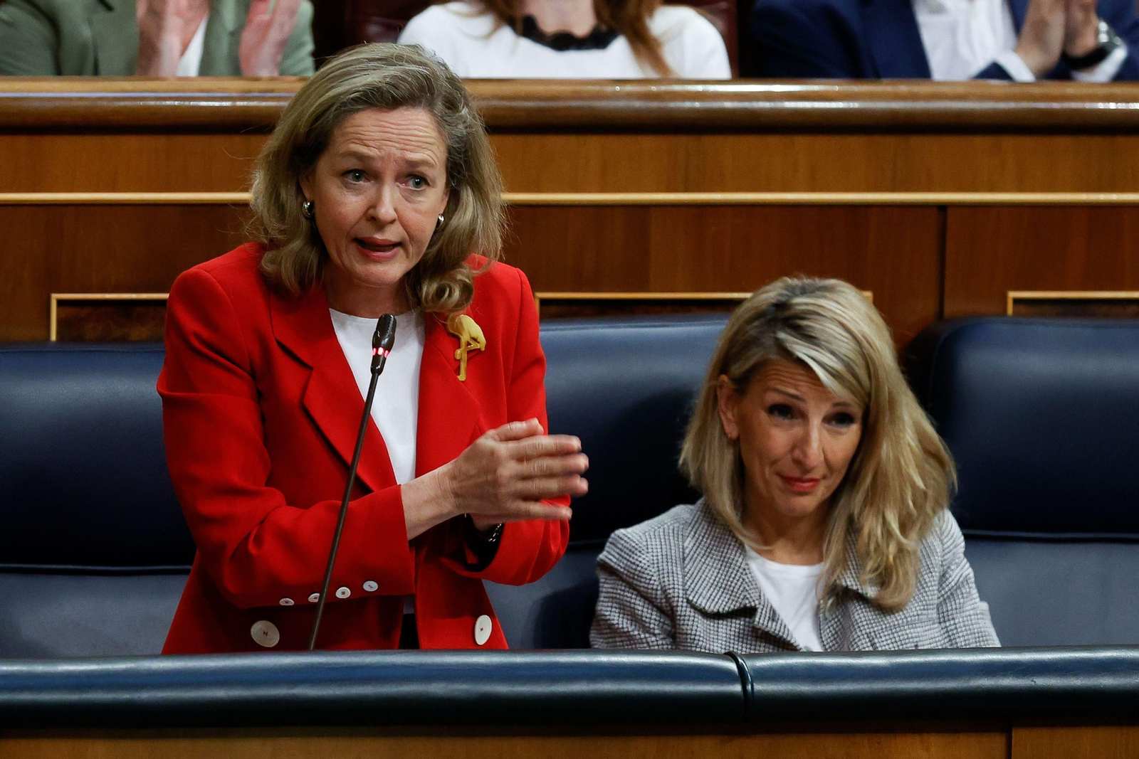 Nadia Calviño, en la sesión de control del Congreso del pasado miércoles