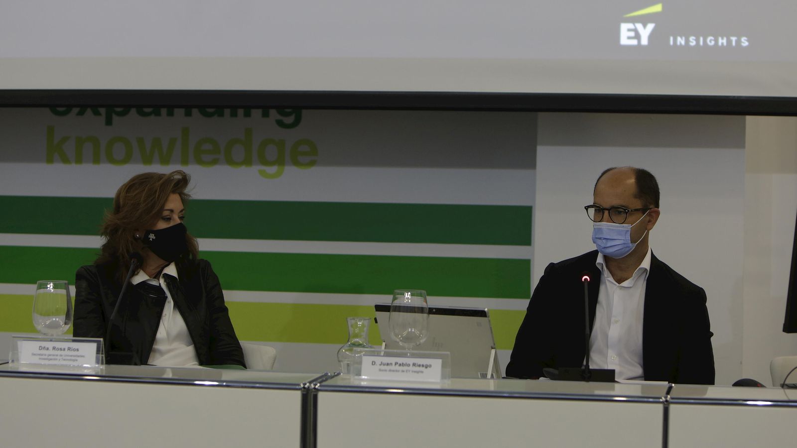 Rosa Ríos y Juan Pablo Riesgo.