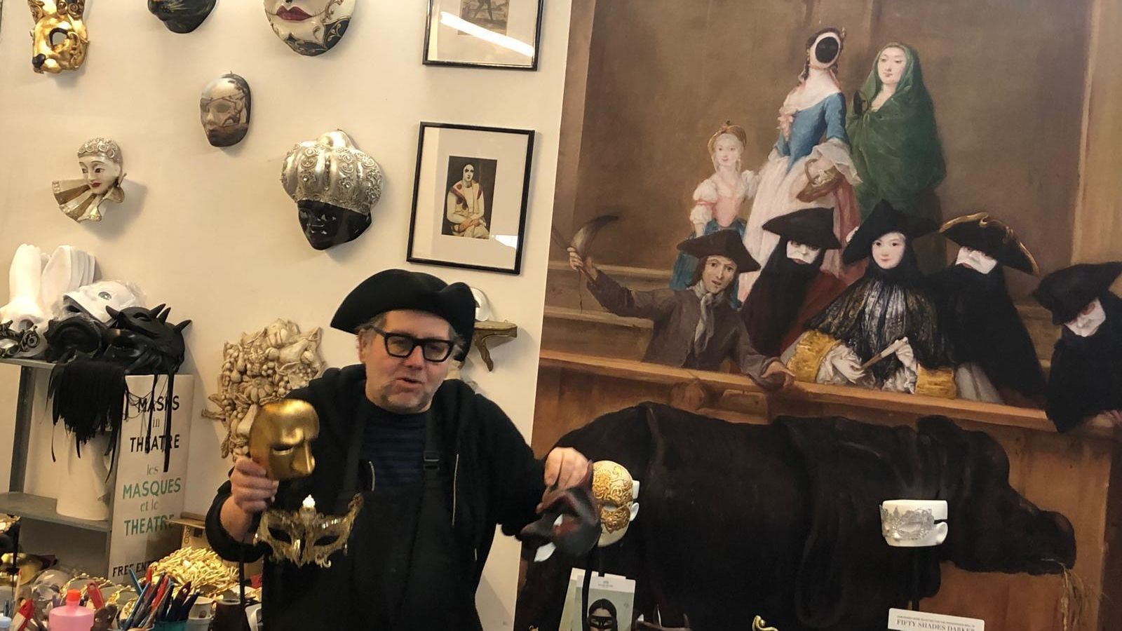 Taller de máscaras en Giudecca