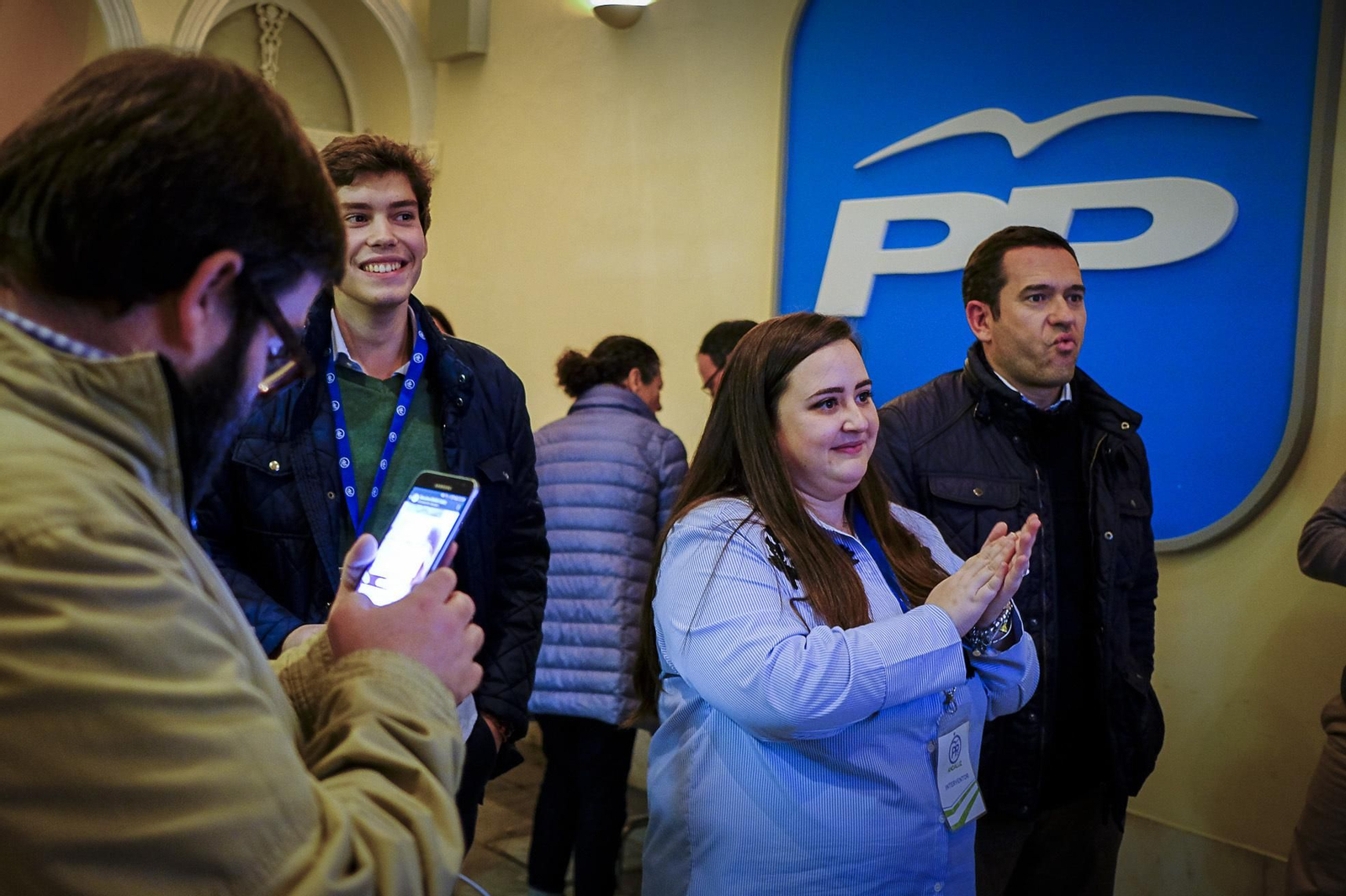 Celebración en la sede del PP gaditano.