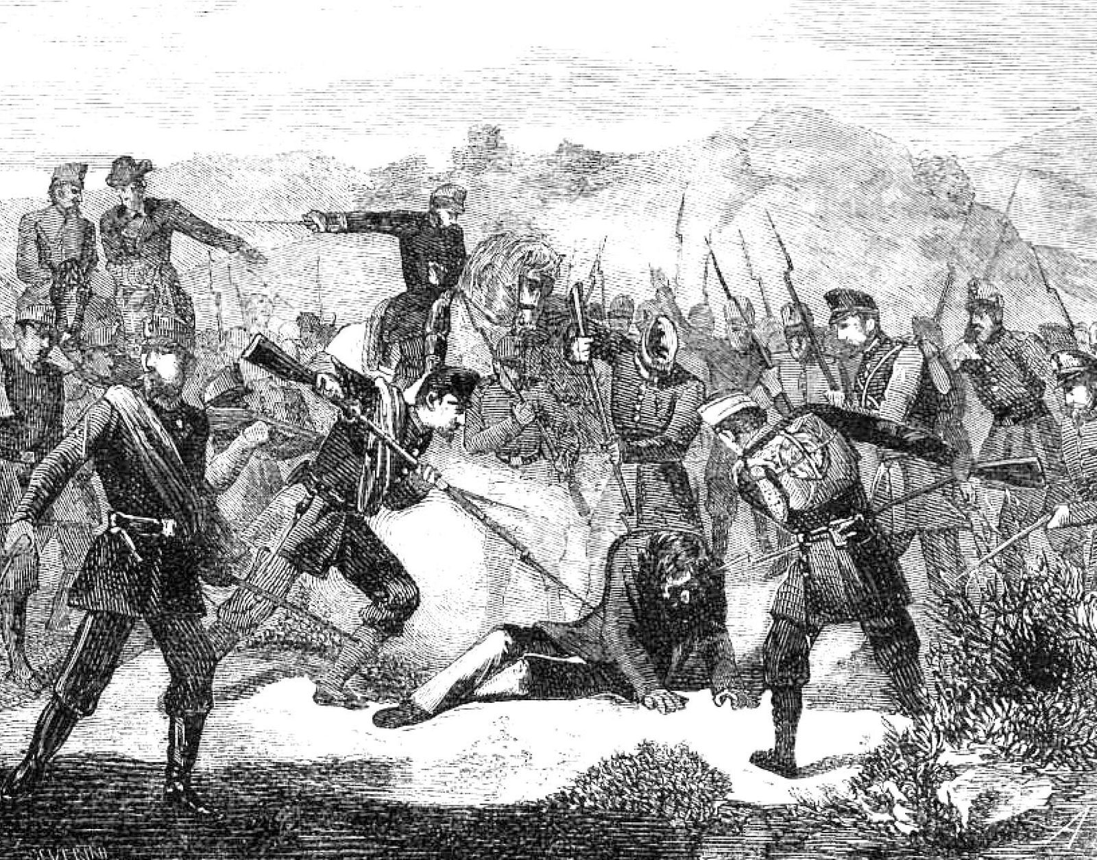 Muerte del diputado Rafael Guillén. (La Ilustración Republicana Federal. Octubre 1871)