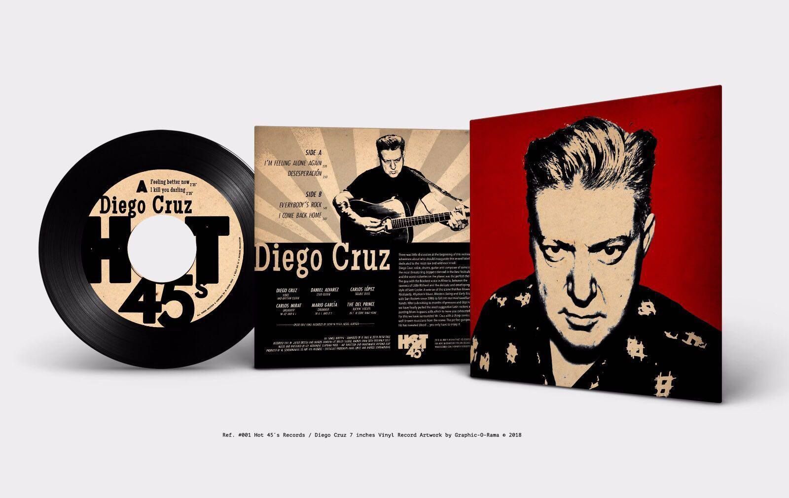 Portada y vinilo que acaba de lanzar Diego Cruz.