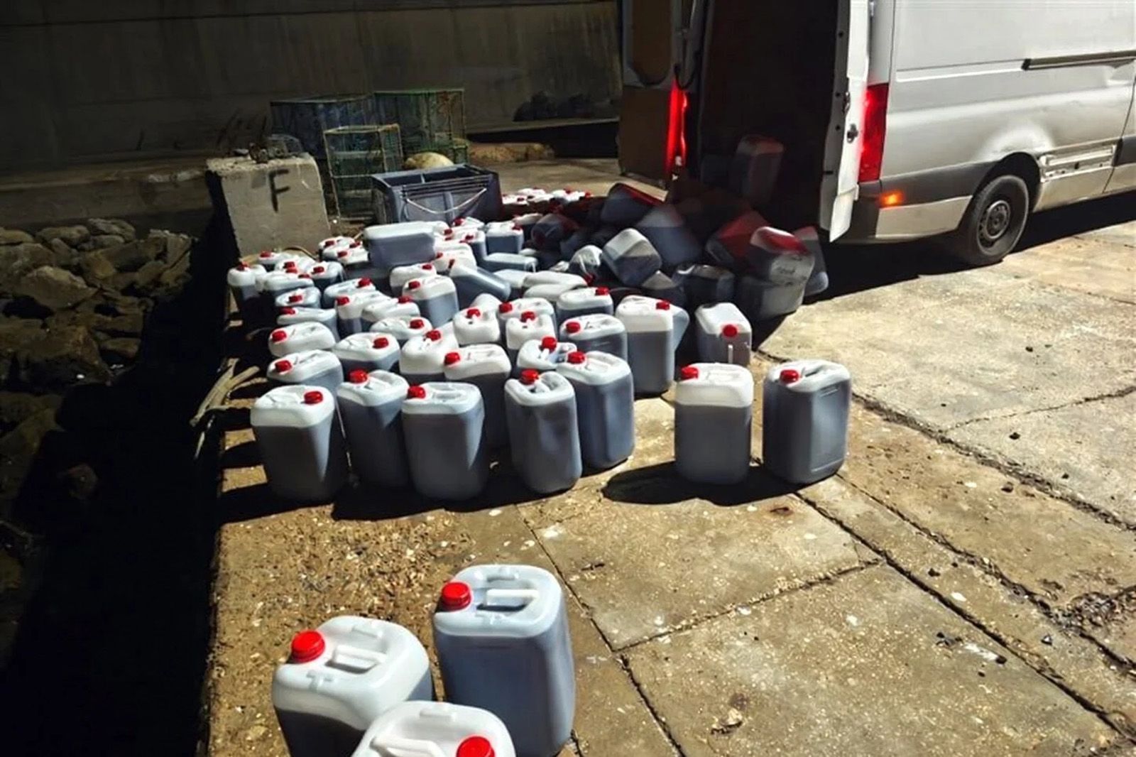 Parte del combustible intervenido estos días en Portugal por las autoridades lusas