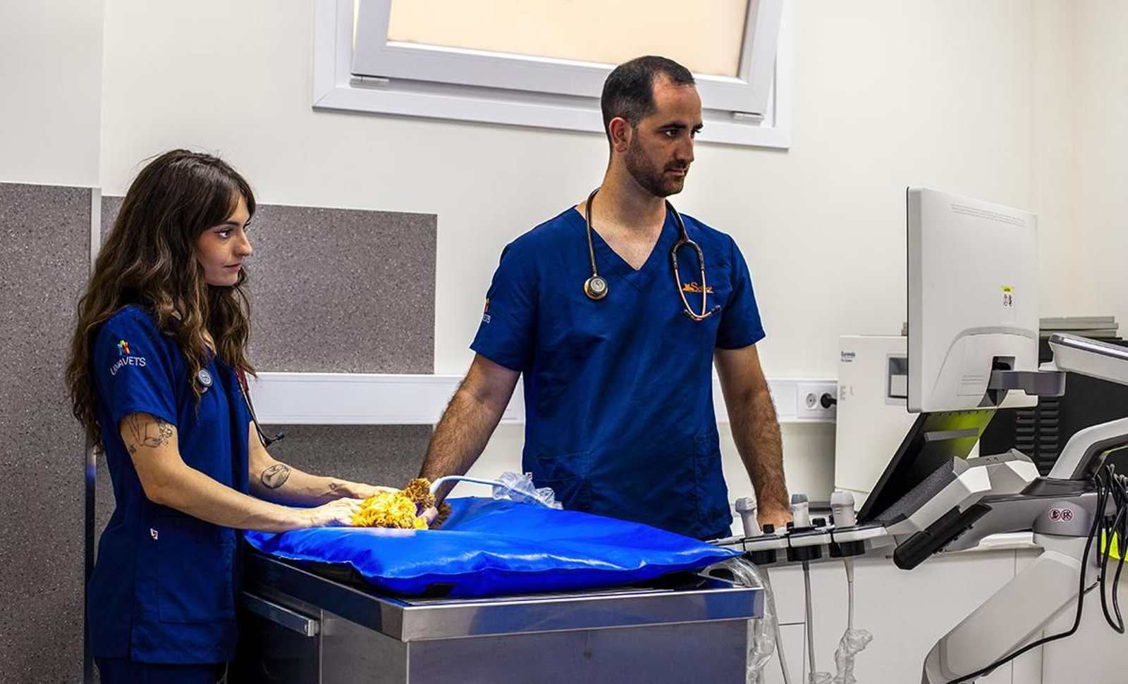 Jorge y María, pareja de veterinarios