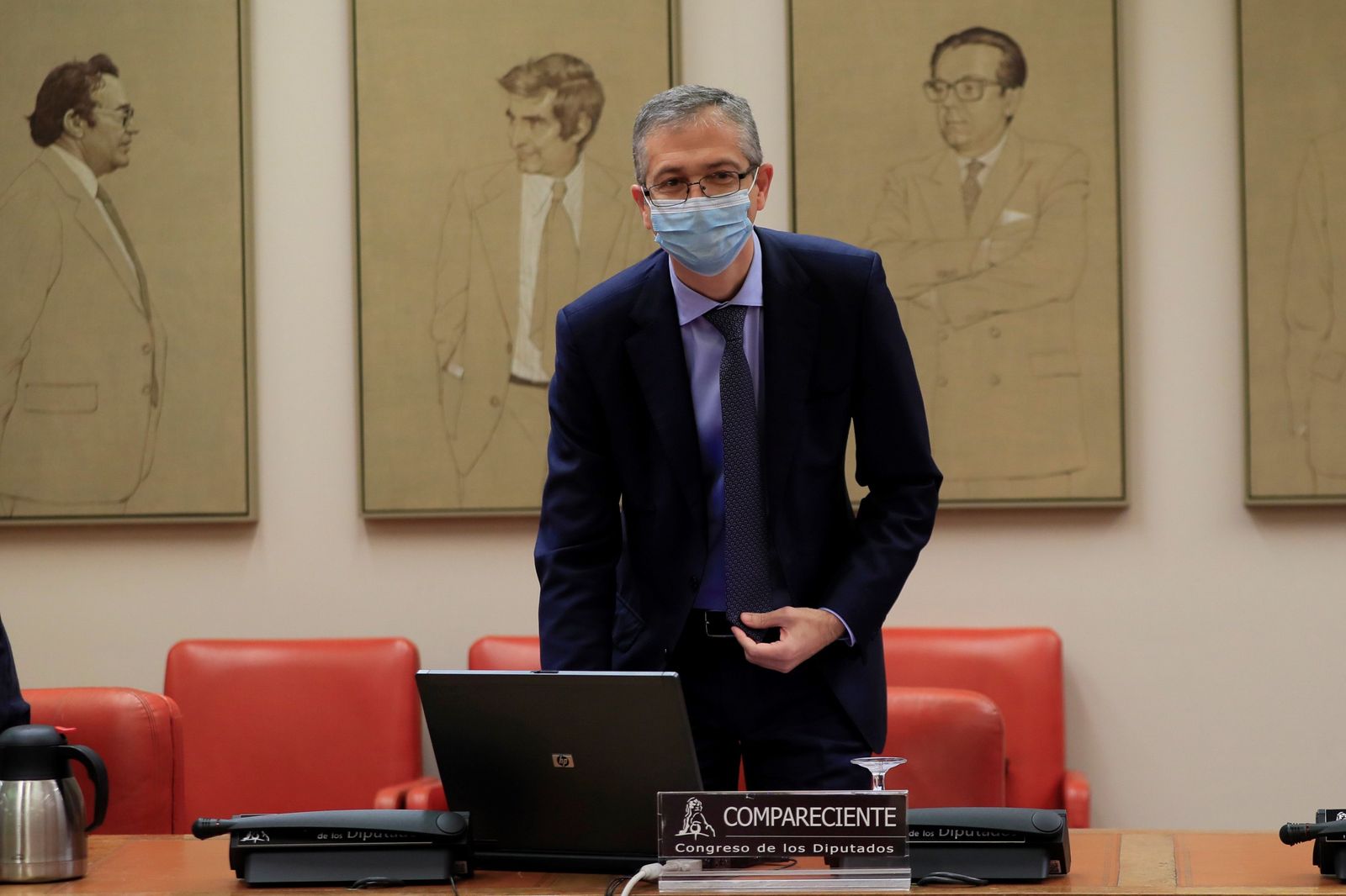 Pablo Hernández  de Cos, gobernador del Banco de España, comparece ante el Congreso.