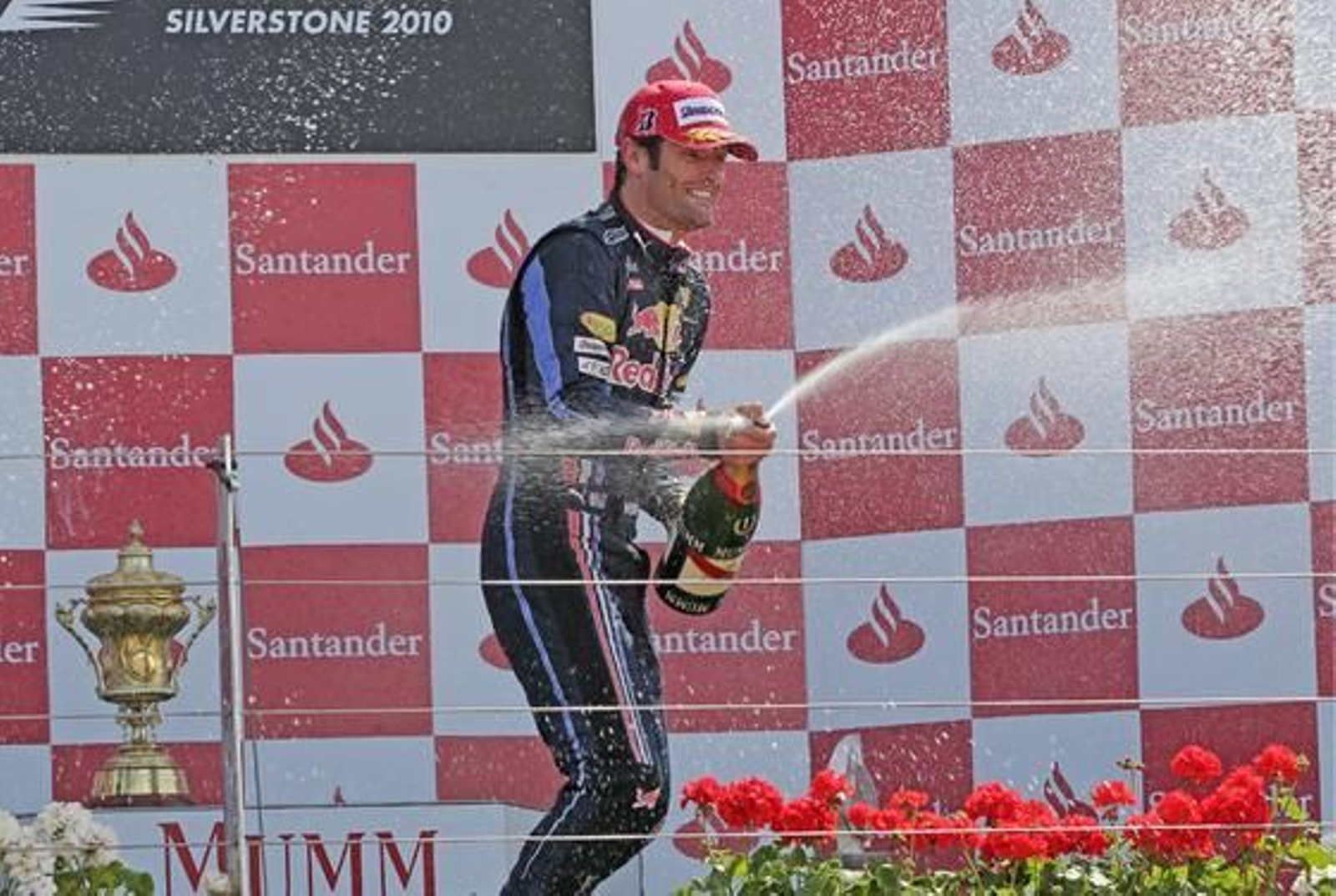 Webber celebra la victoria.