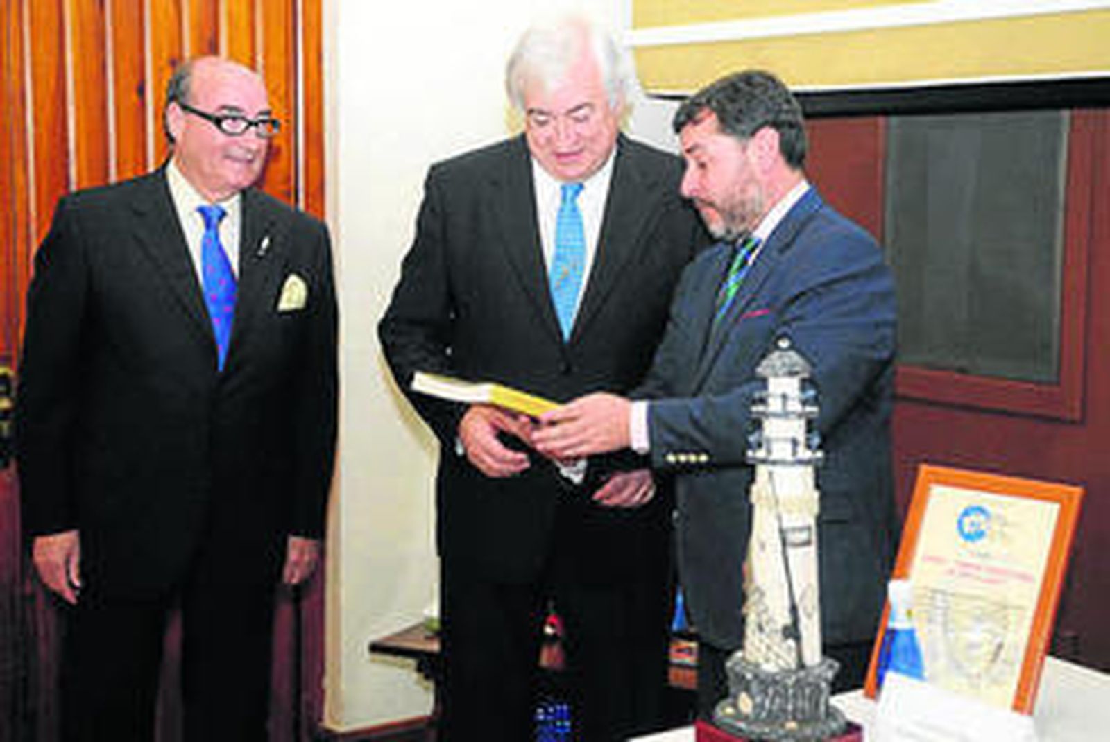 Baldomero Rodríguez, ayer durante el acto de la entrega del reconocimiento.