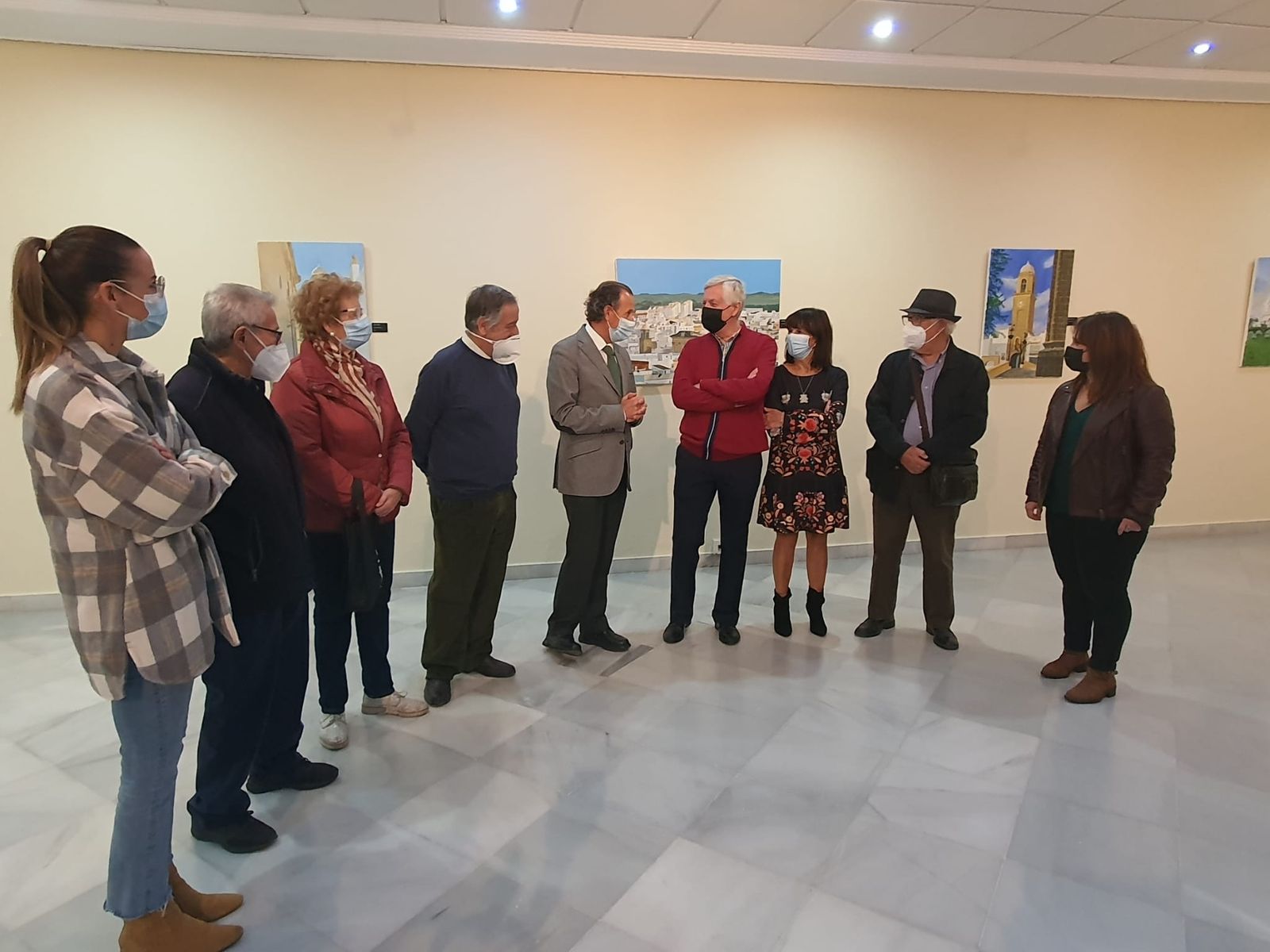 Un momento del acto de inauguración de la muestra, celebrado este viernes en la Casa de Cultura.