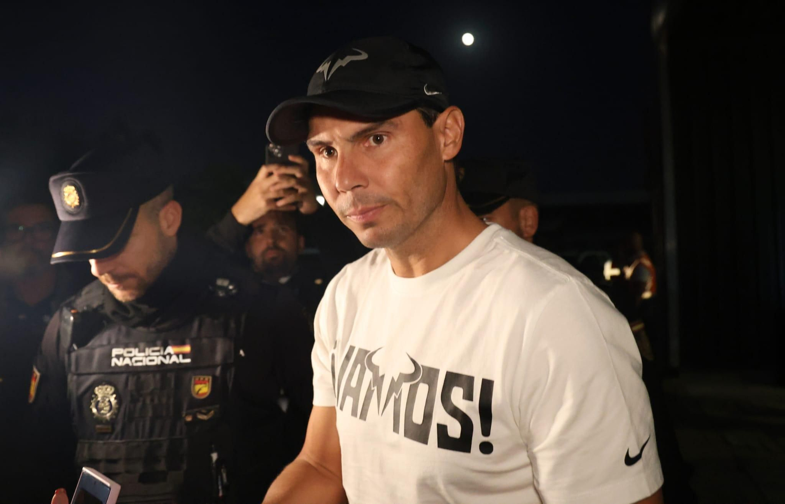 Lss fotos de la llegada de Rafa Nadal a Málaga para la Copa Davis