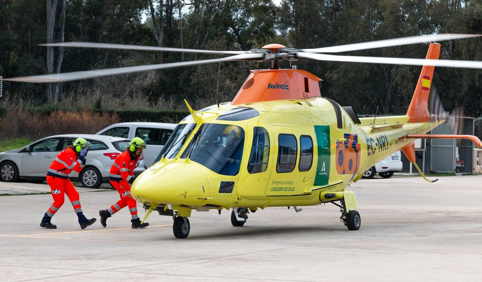 Helicóptero del 061.