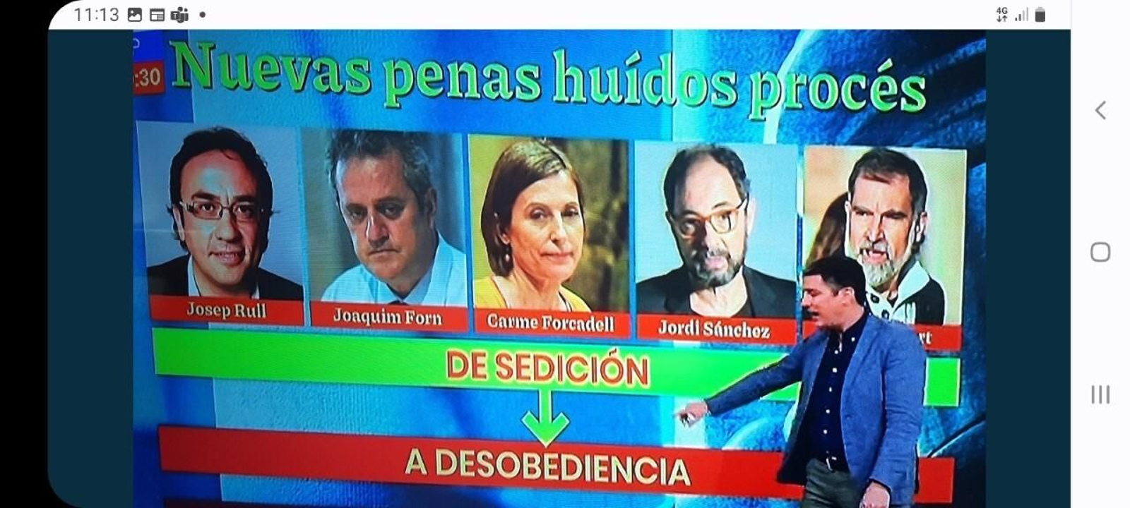 La captura de pantalla con el error de 'Espejo público' con los Jordi Sánchez