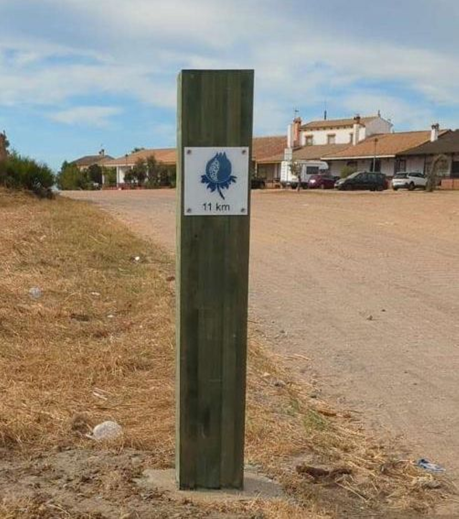 Señalización del kilómetro 11 del "Camino del zapatero".