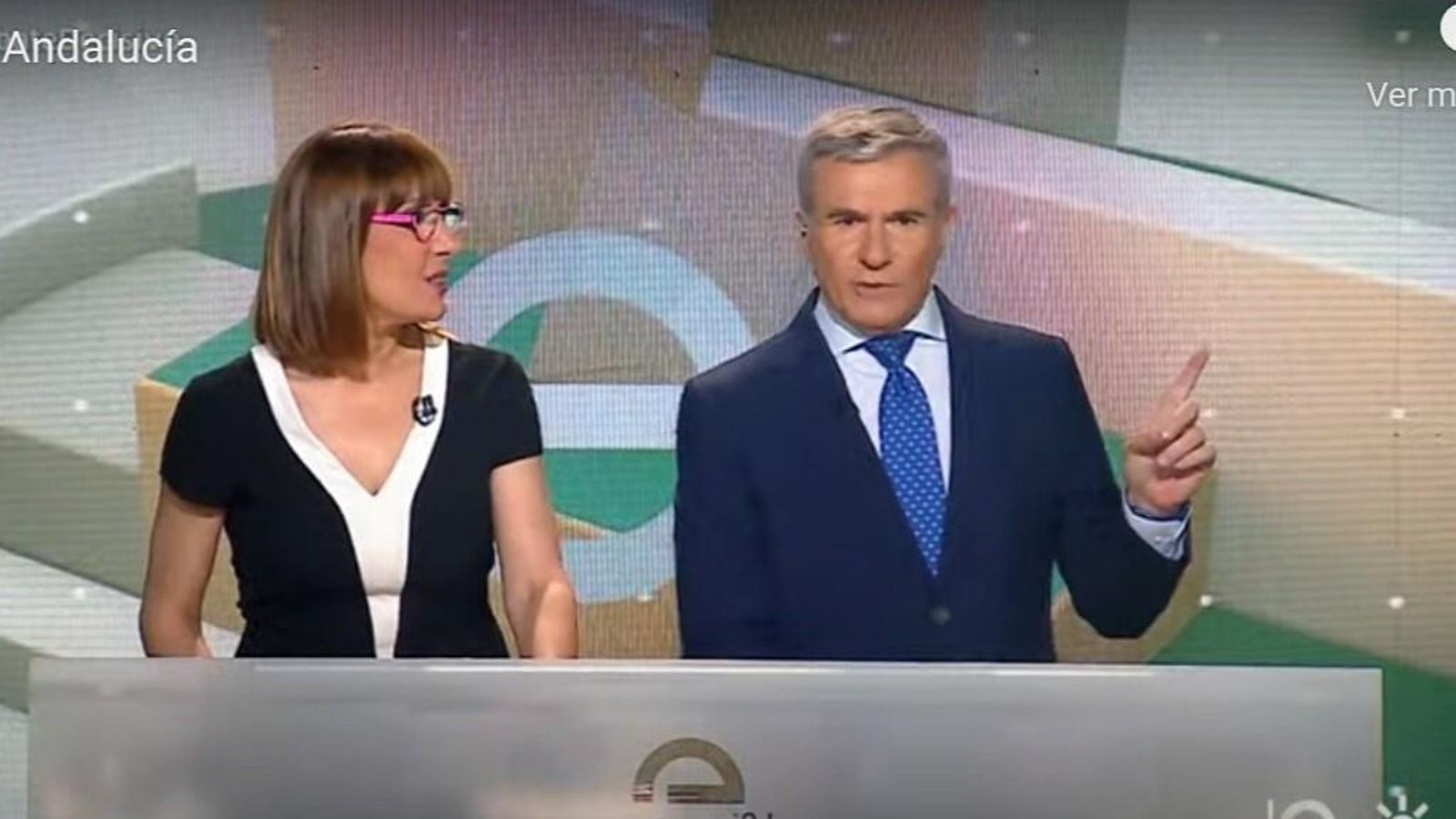 Blanca Rodríguez y Fernando García, los moderadores del debate de Canal Sur