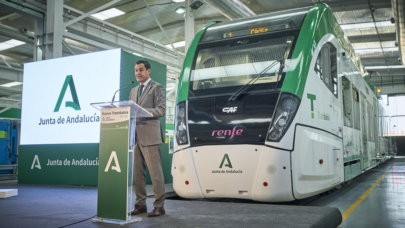 Viaje inaugural del tranvía Cádiz - Chiclana