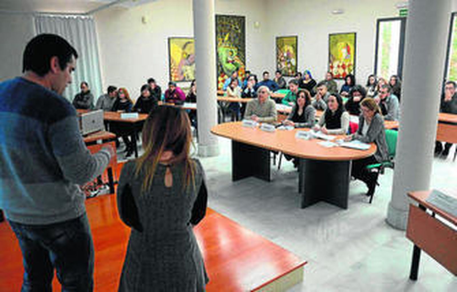 Momento de una de las exposiciones ante el jurado del concurso de ideas.