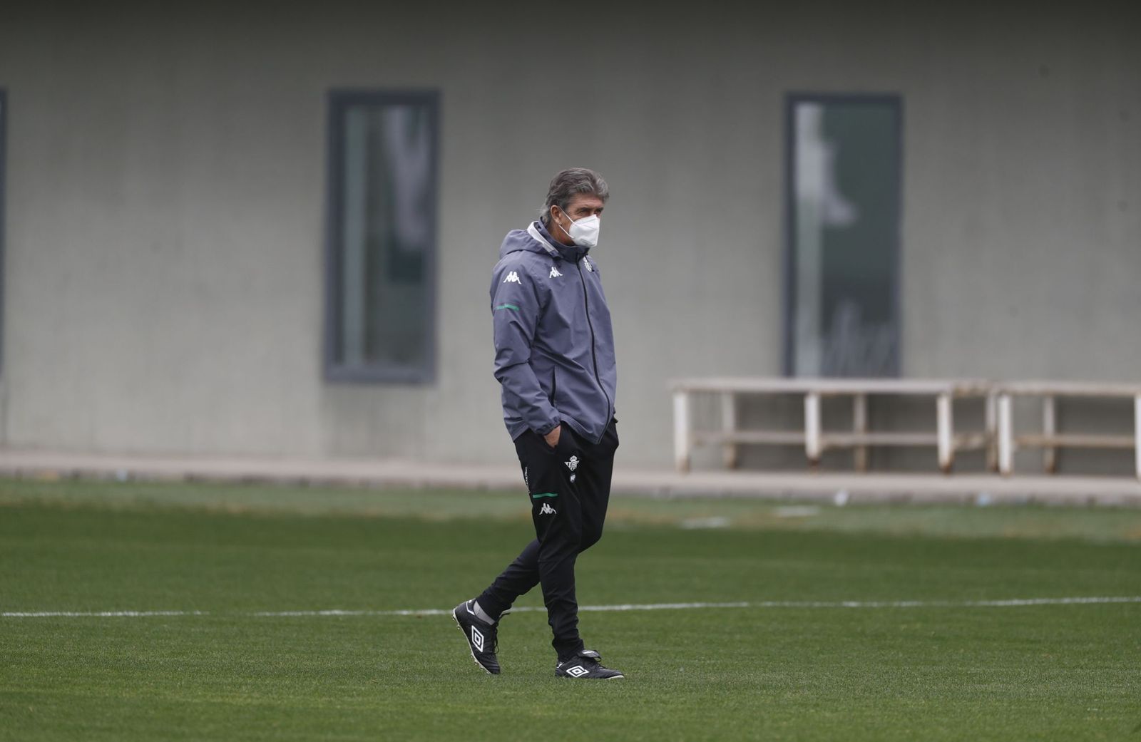 Pellegrini, en un entrenamiento.