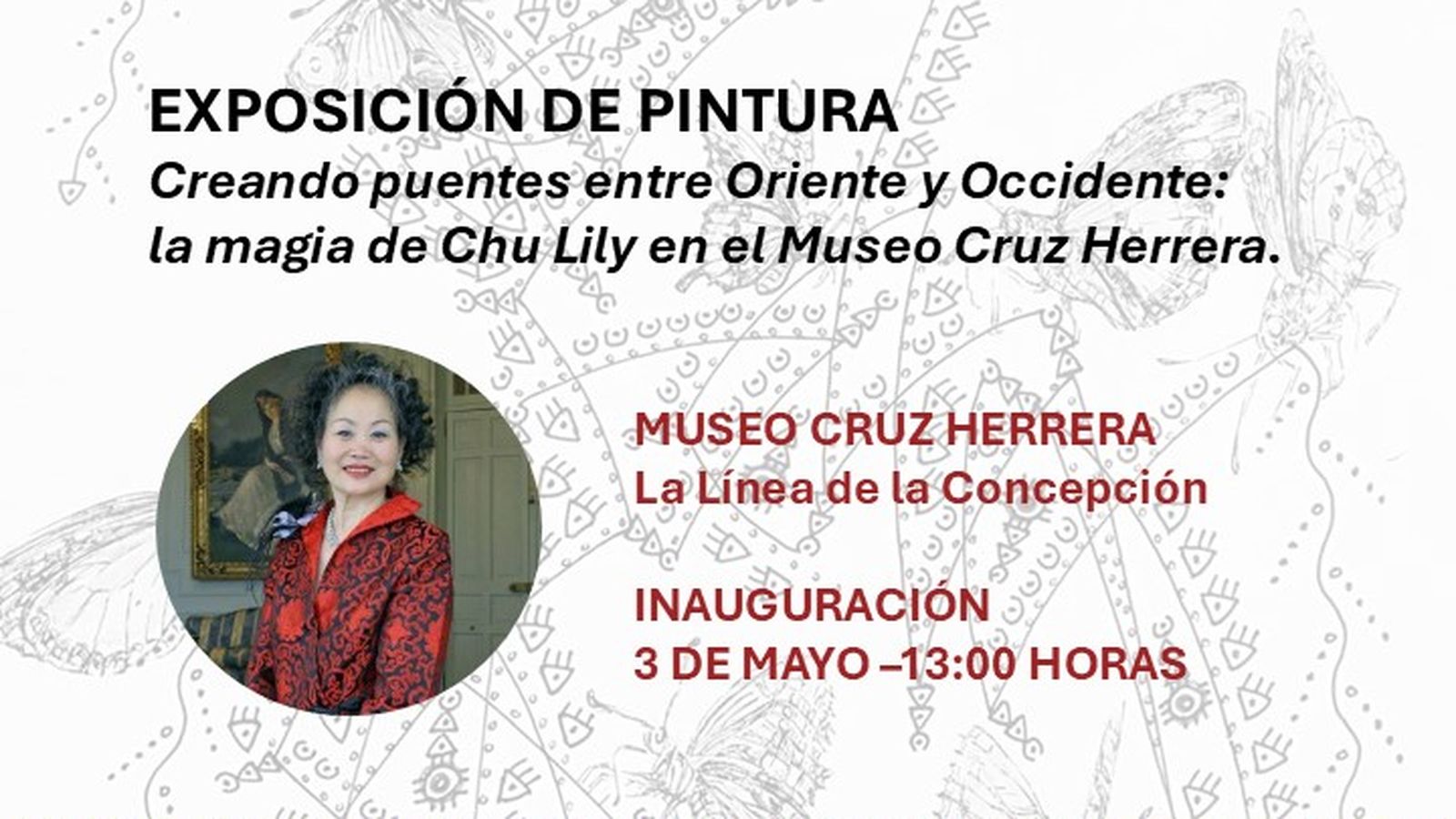 El cartel de la exposición de Chu Lily.