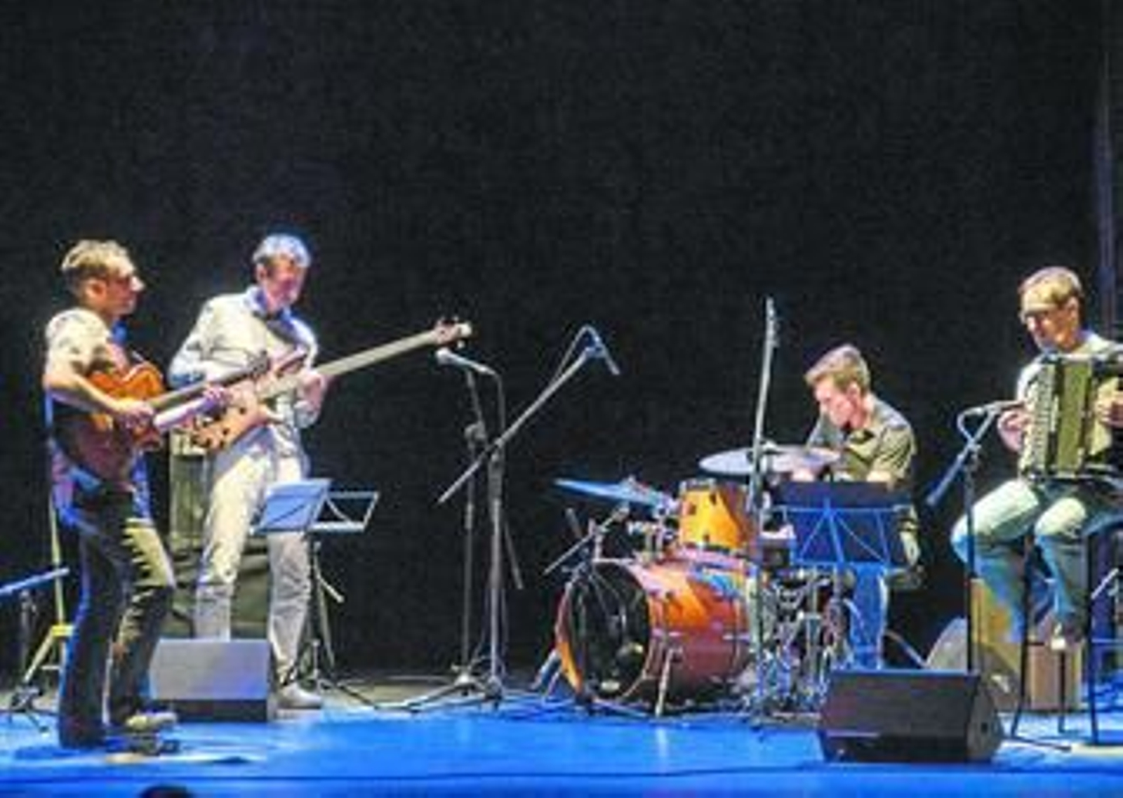 El cuarteto francés Azzango durante su actuación el viernes en el Teatro Apolo.