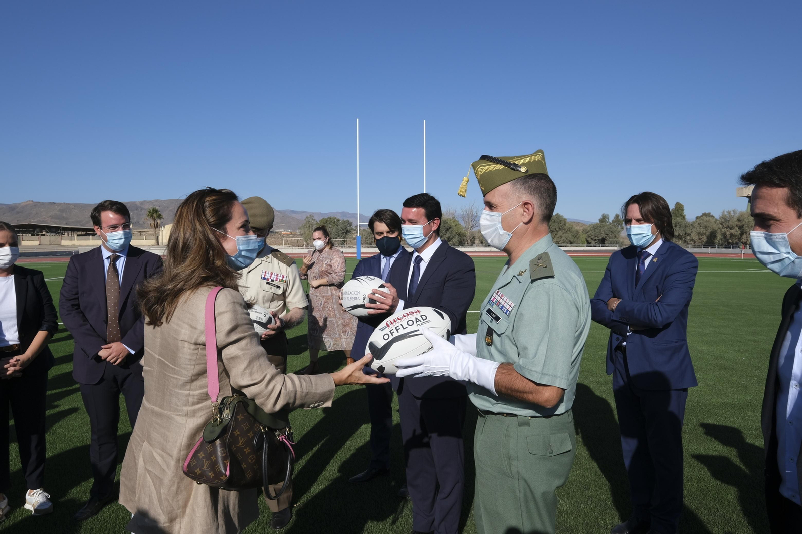 Fotogalería inauguración pista de atletismo y campo de rugby en la Base Militar Álvarez de Sotomayor