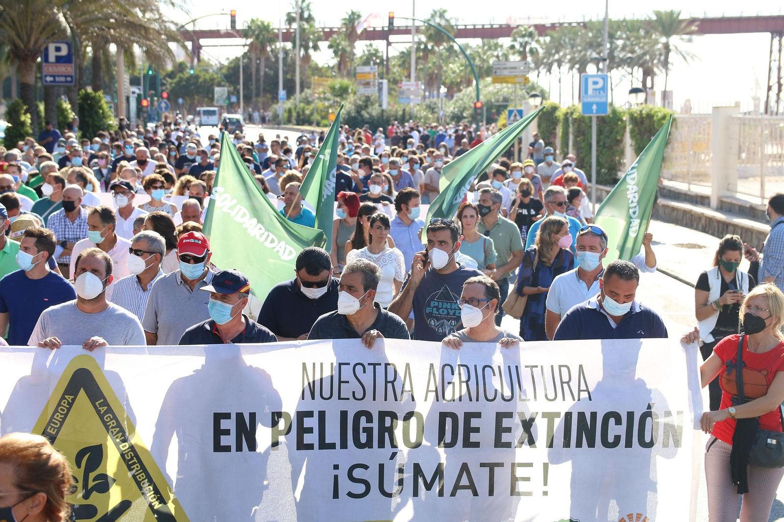 Movilización de los agricultores en Almería en el pasado octubre