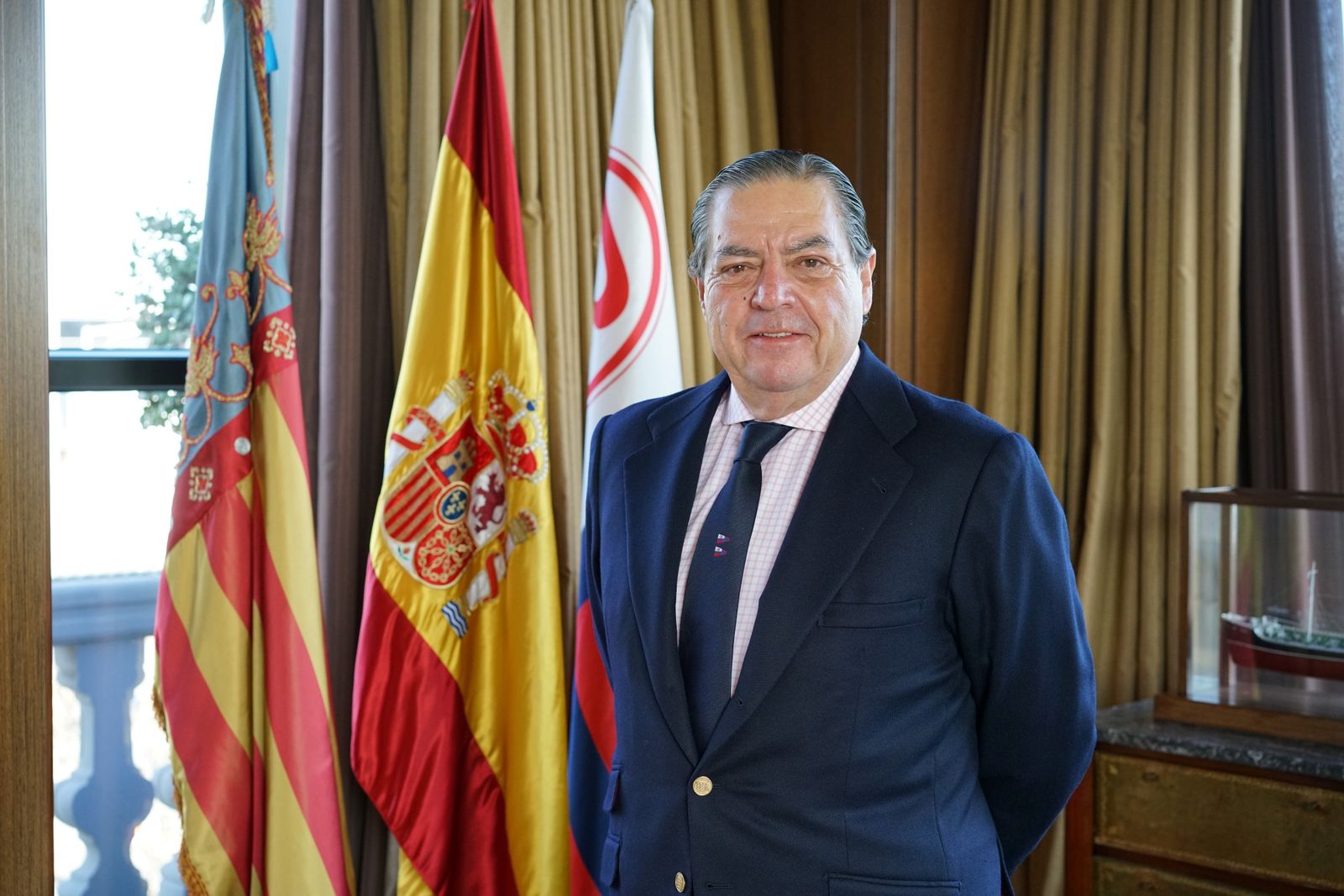 Vicente Boluda, presidente de Boluda Corporación Marítima, en su despacho de la sede central en Valencia