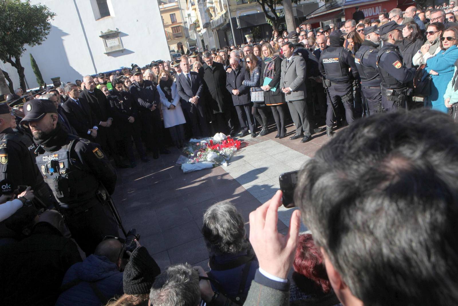 Concentración en repulsa por el asesinato de Diego Valencia, en enero de 2023.