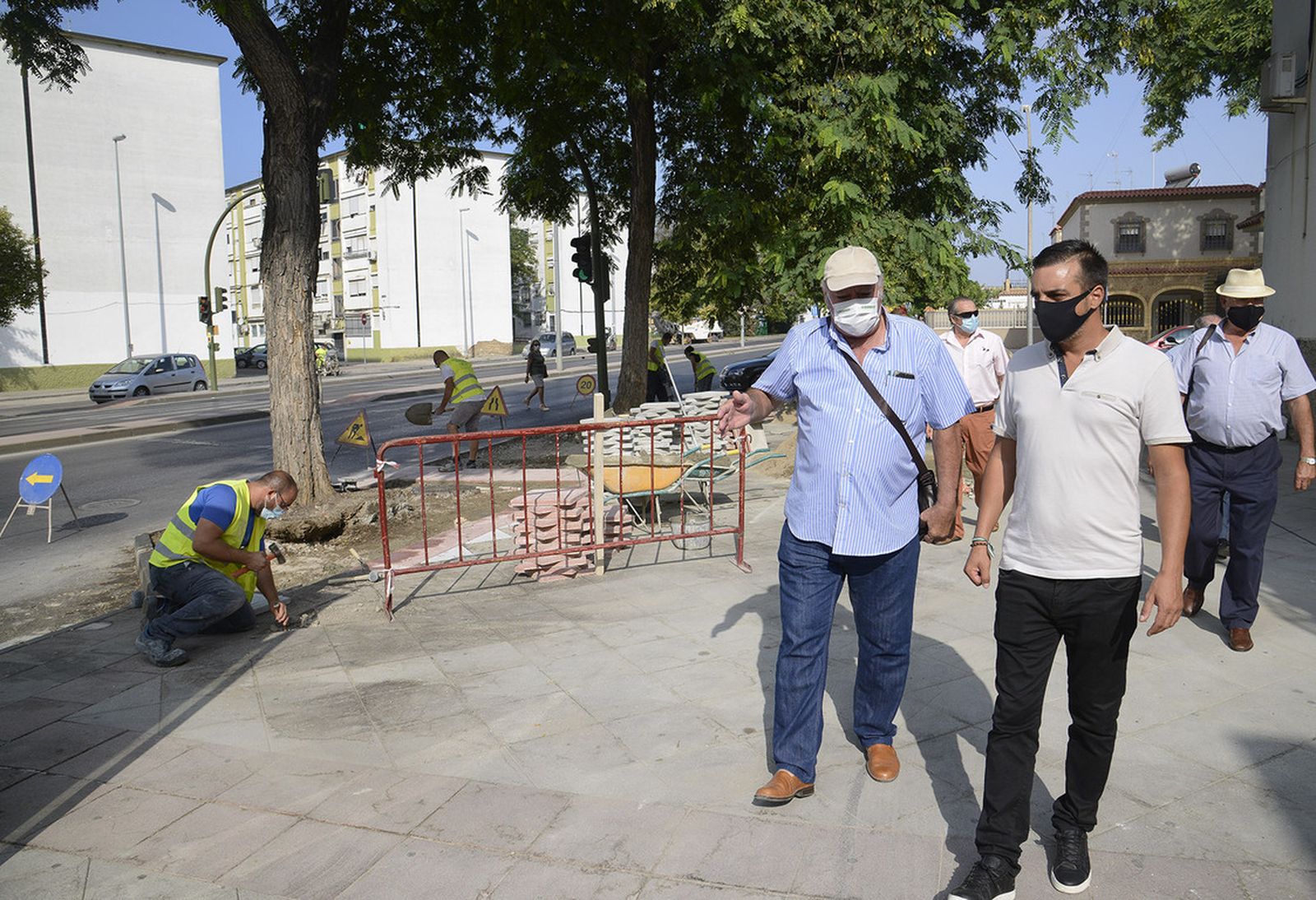 José Antonio Díaz, en los trabajos de la avenida Blas Infante.