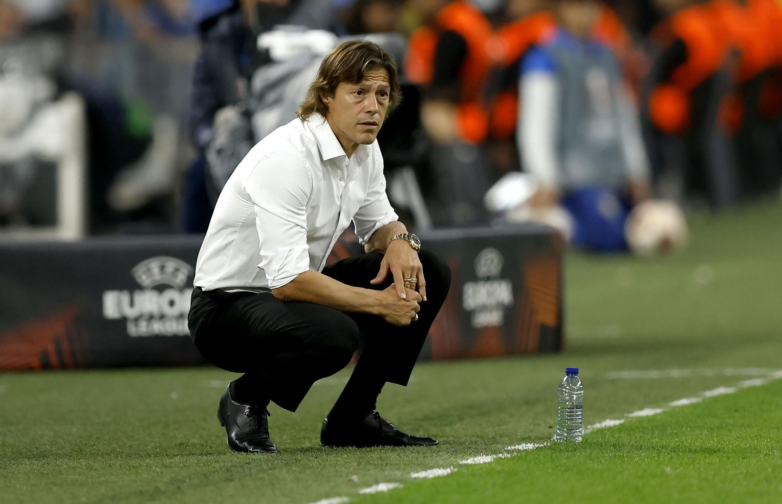 Matías Almeyda sigue el partido entre el AEK de Atenas y el Olympique de Marsella de Europa League.