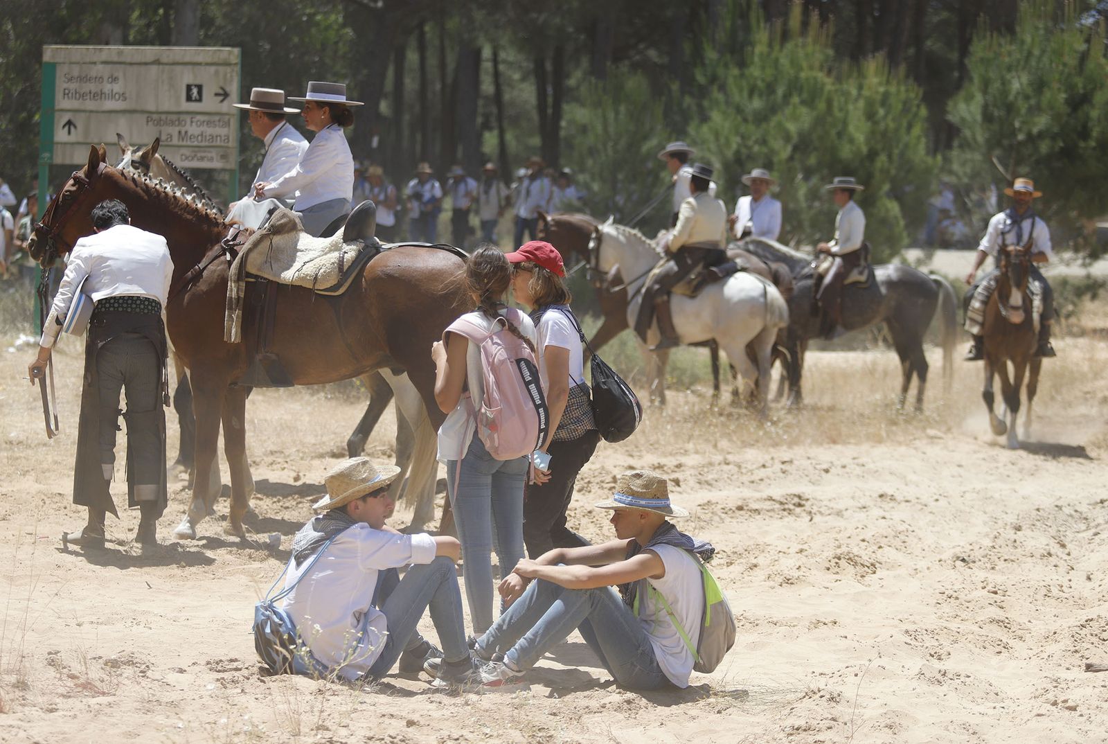 Todos los peregrinos de la Hermandad de Huelva, en imágenes