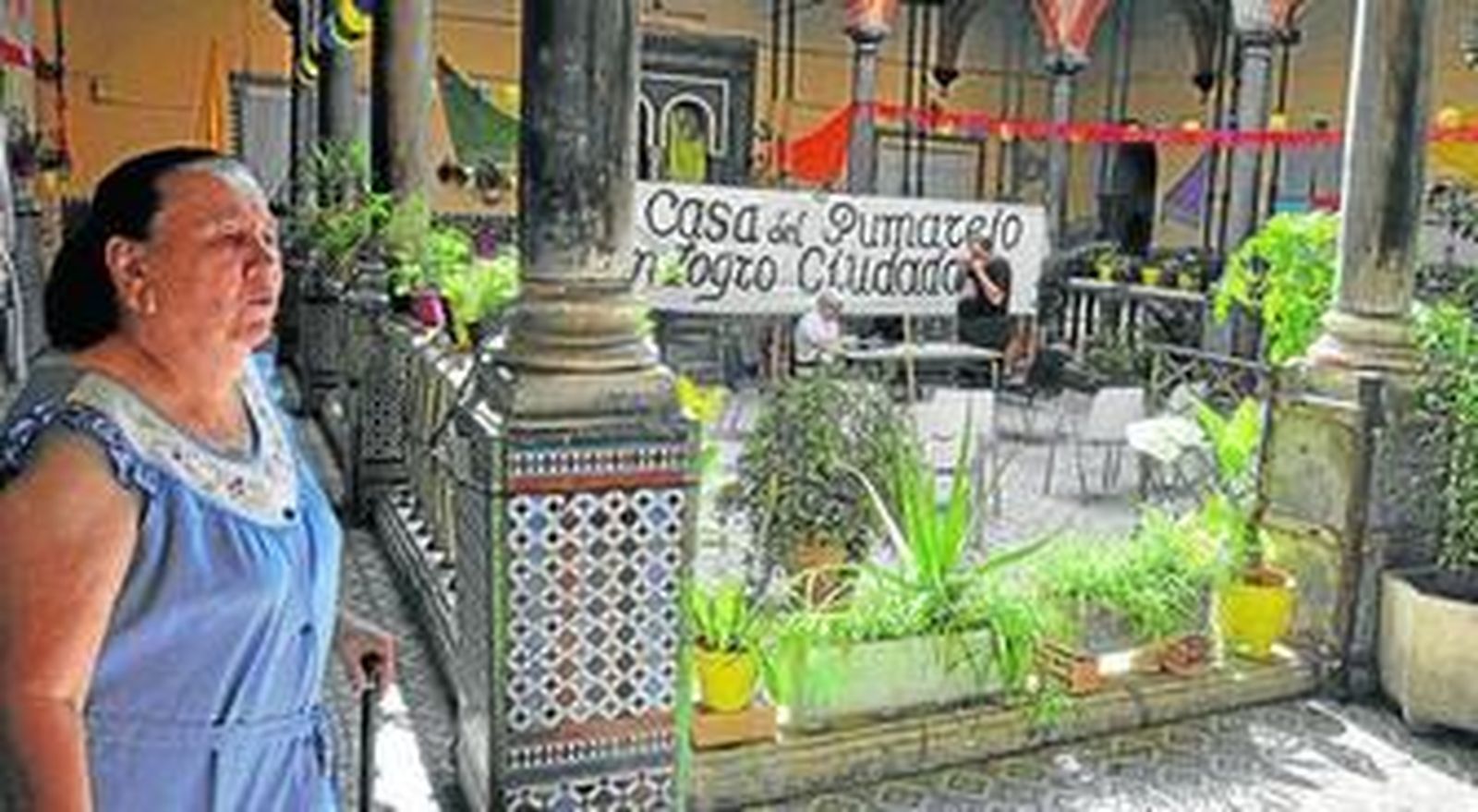 El interior de la casa palacio el Pumarejo, situada en la calle San Luis.