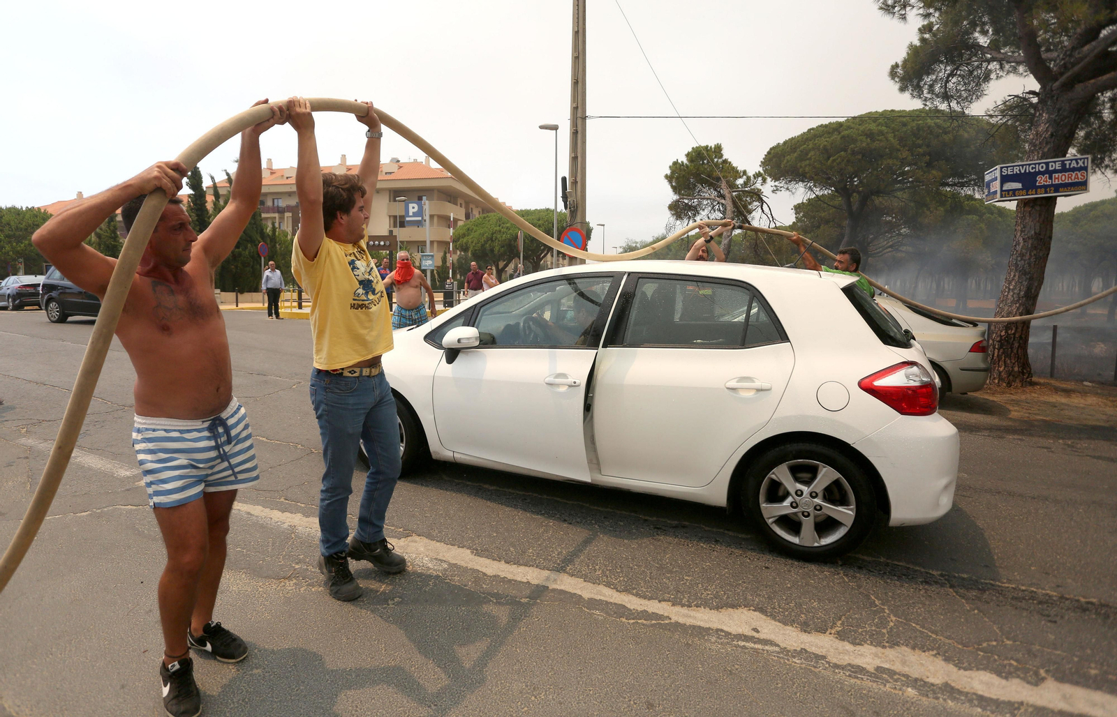 Las consecuencias del incendio en Mazagón